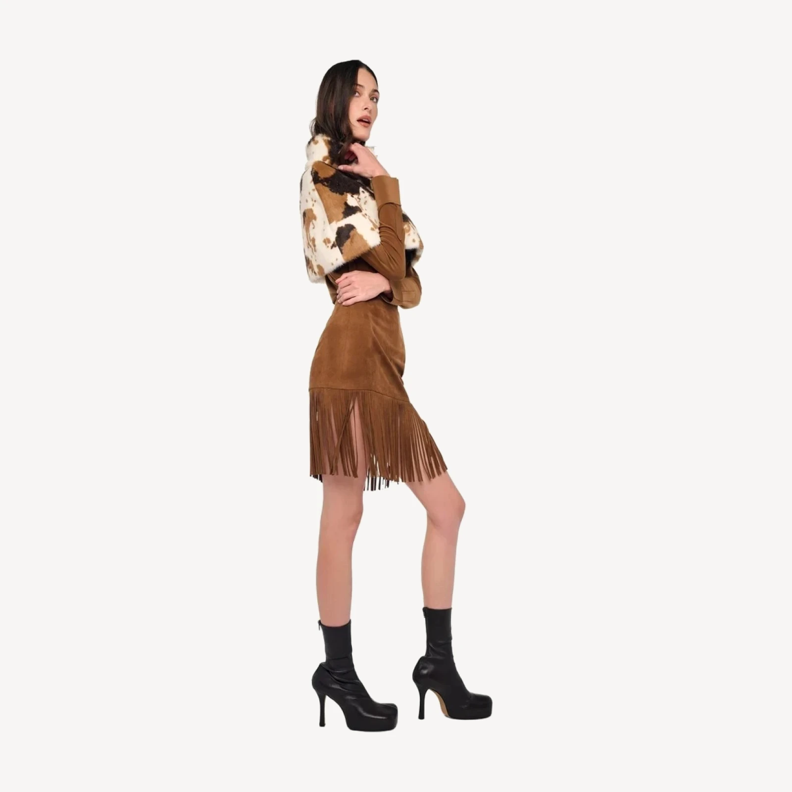 FRINGE SKIRT TO KNEE