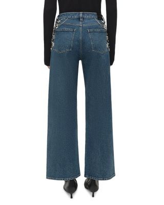 Simkhai Jude Mid Rise Embellished Jeans in Solana