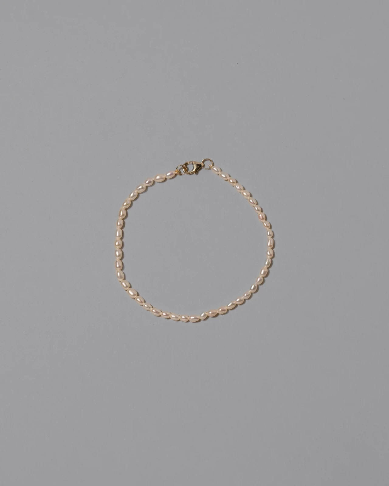 White Oval Seed Pearl Bracelet