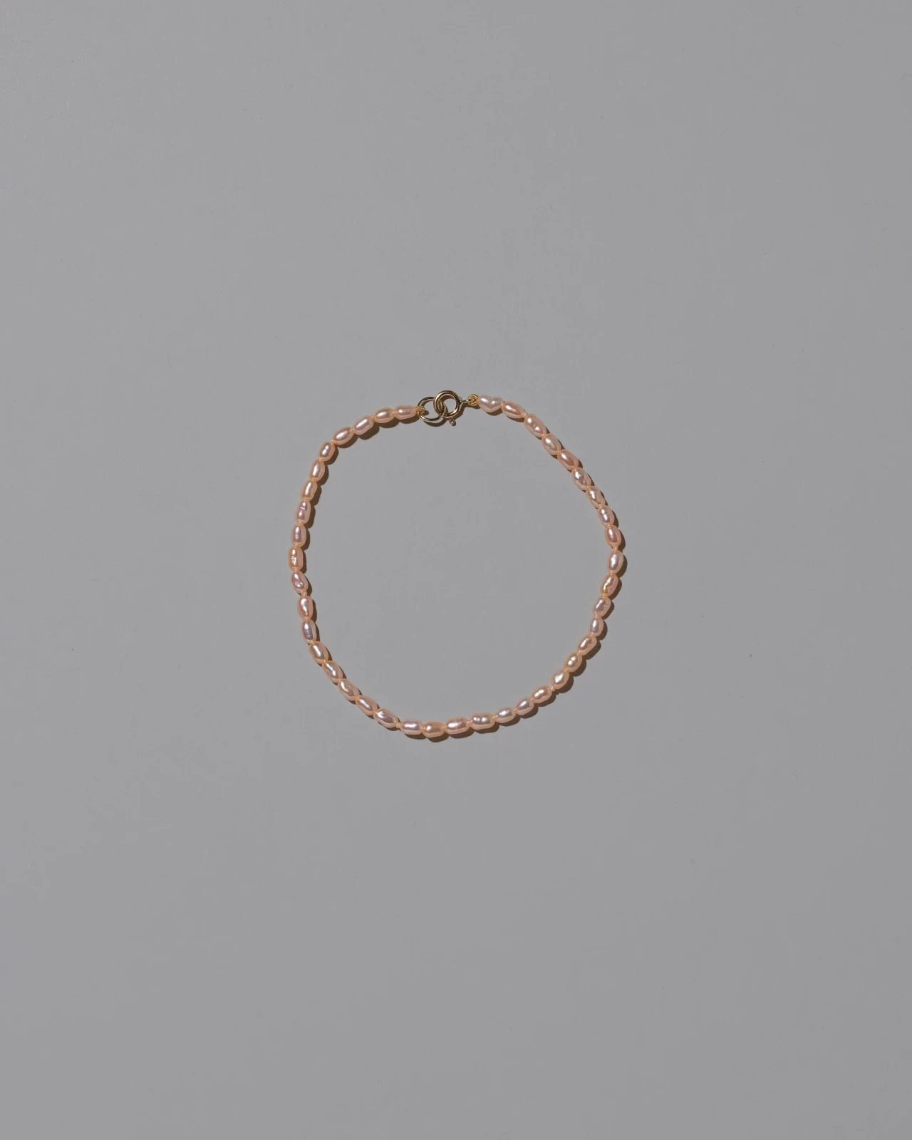 Pink Oval Seed Pearl Bracelet