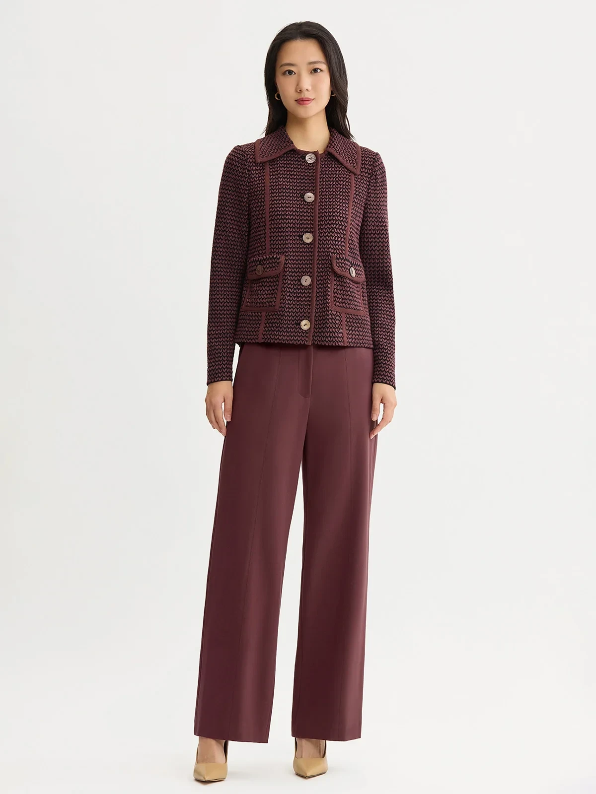 Relaxed Zig-Zag Knit Jacket, photo 6