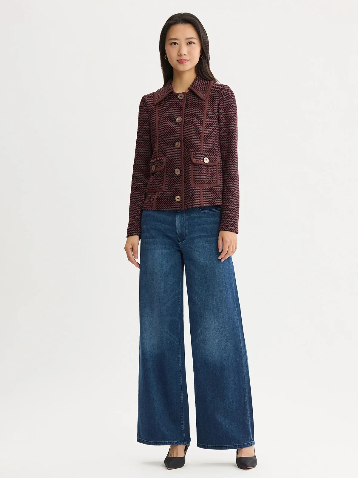 Relaxed Zig-Zag Knit Jacket, photo 7