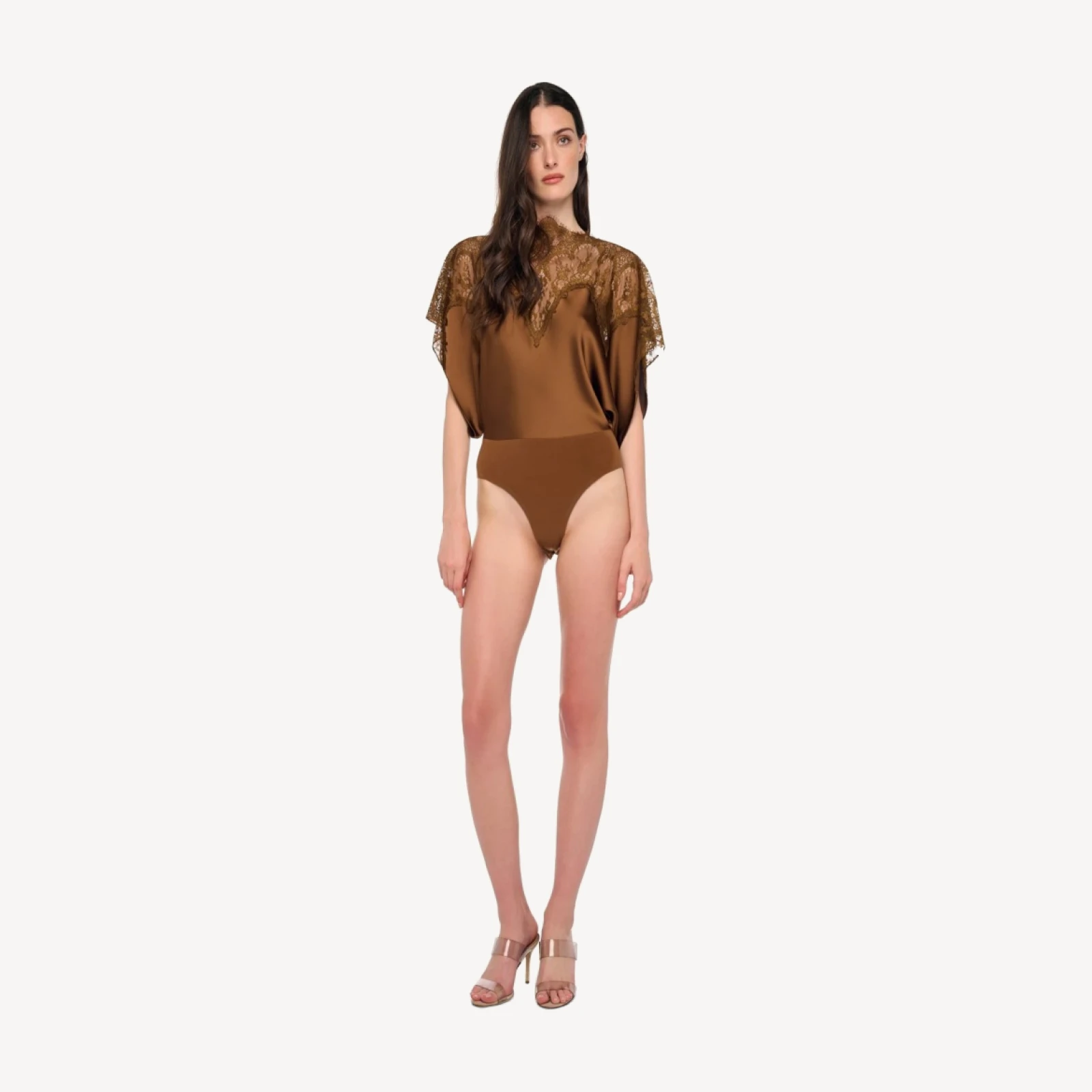 REVERSE OBIE BODYSUIT W/ LACE