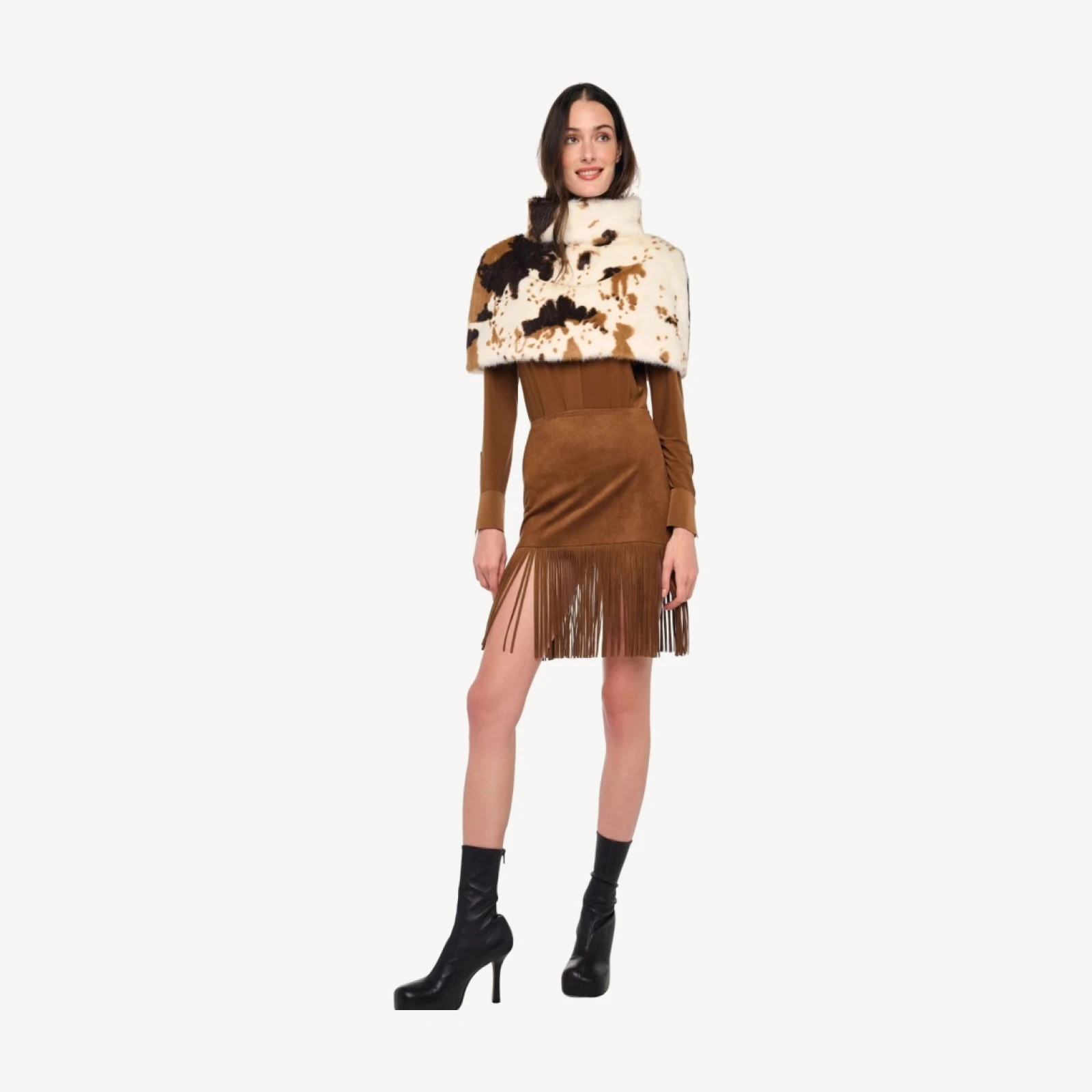 FRINGE SKIRT TO KNEE