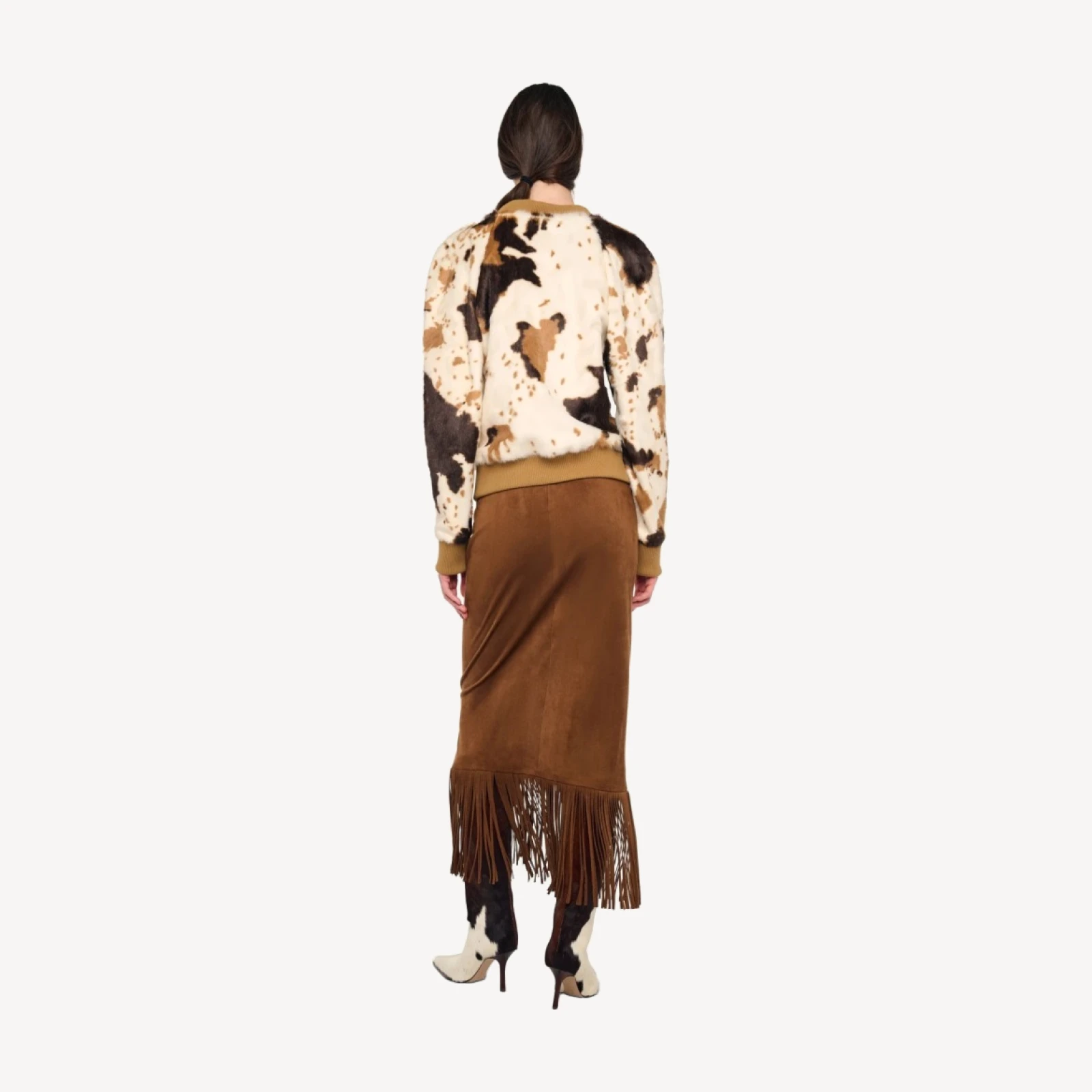 FRINGE SKIRT TO MIDCALF