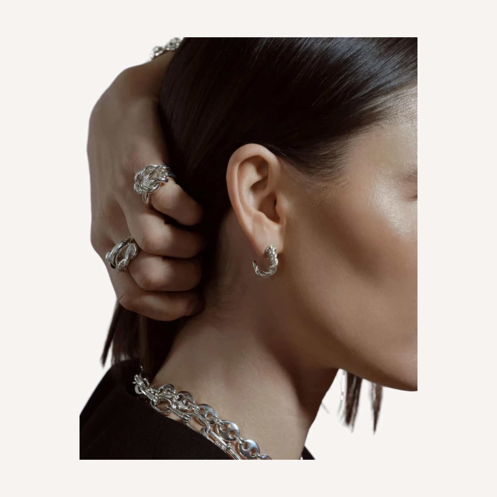 Foothill Hoop Earrings - Sterling Silver