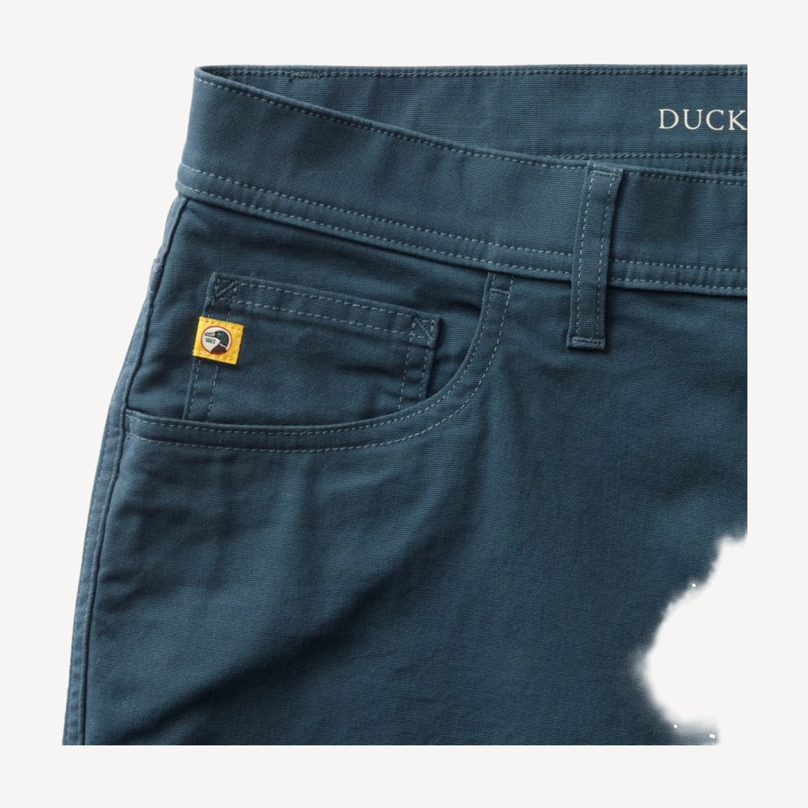 Classic Fit Pinpoint Canvas Five-Pocket - Midnight Navy