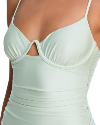 Simkhai Laine Ruched One Piece Swimsuit
