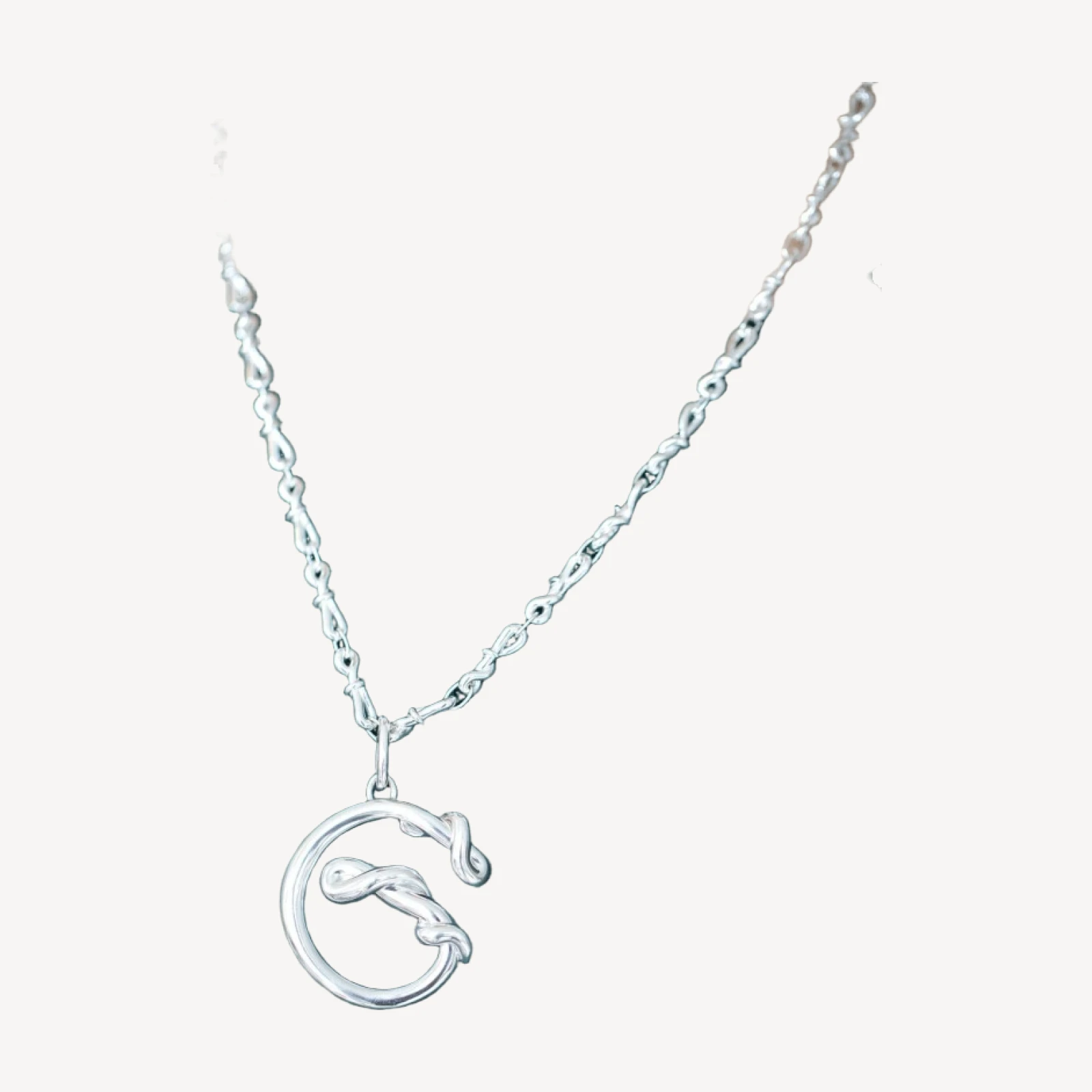 Sterling Silver Torsional Chain Necklace