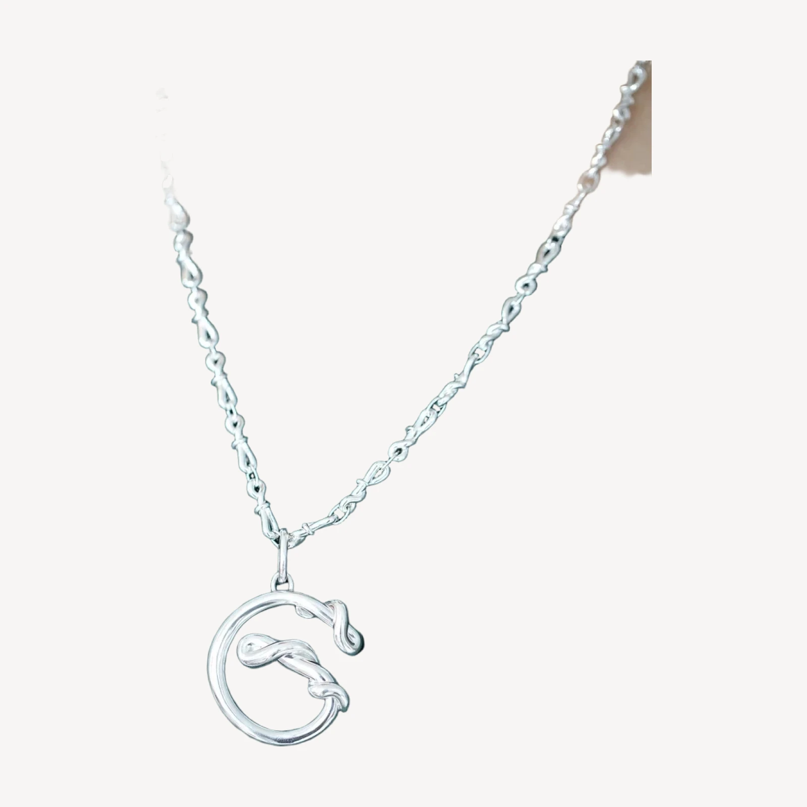 Sterling Silver Torsional Chain Necklace