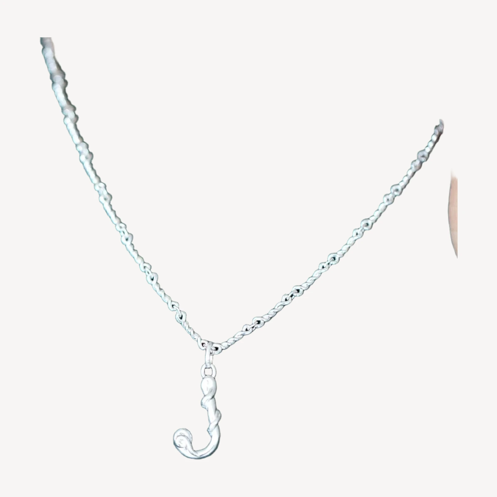 Sterling Silver Double Helix Chain Necklace