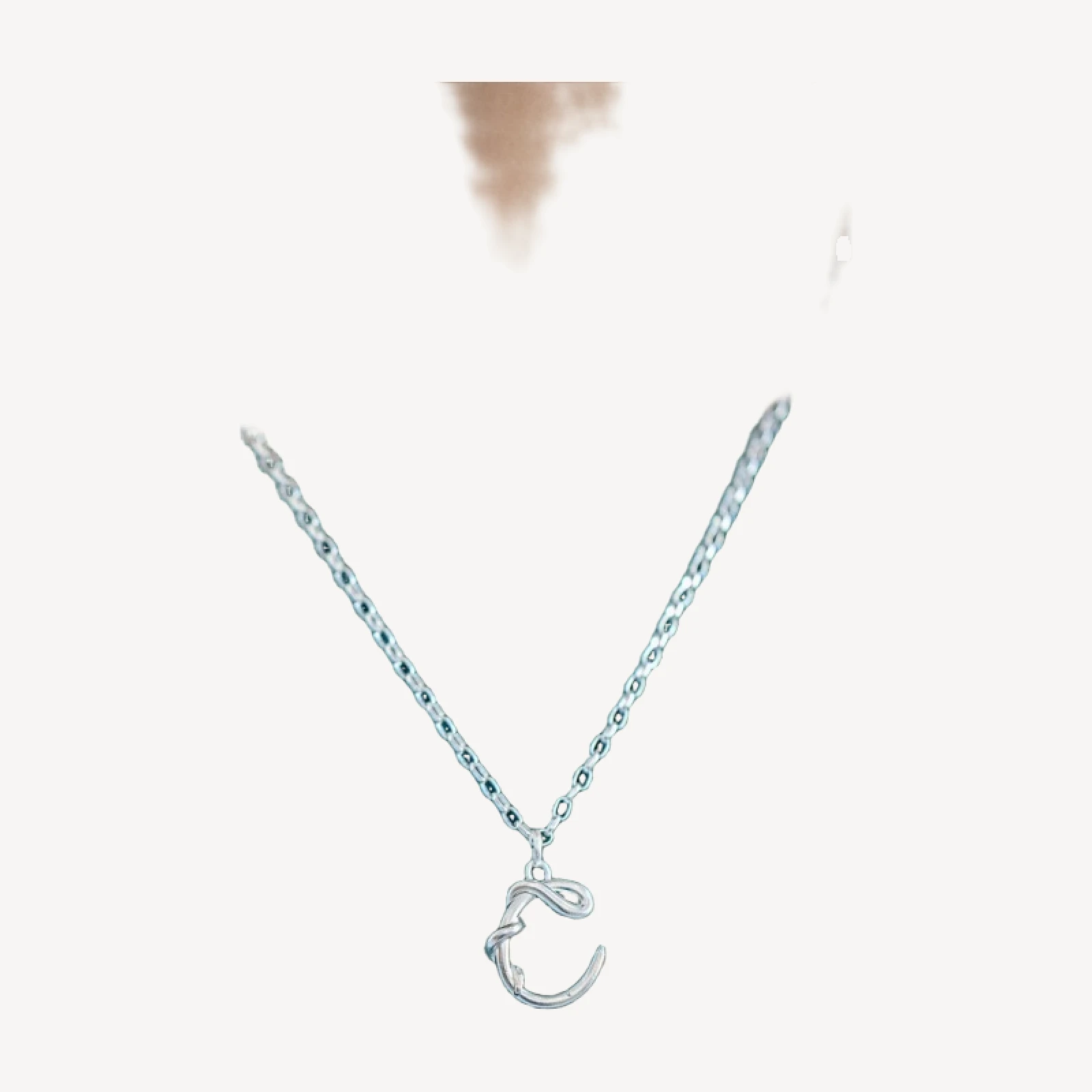 Sterling Silver Short Loop Chain Necklace - 2.5mm