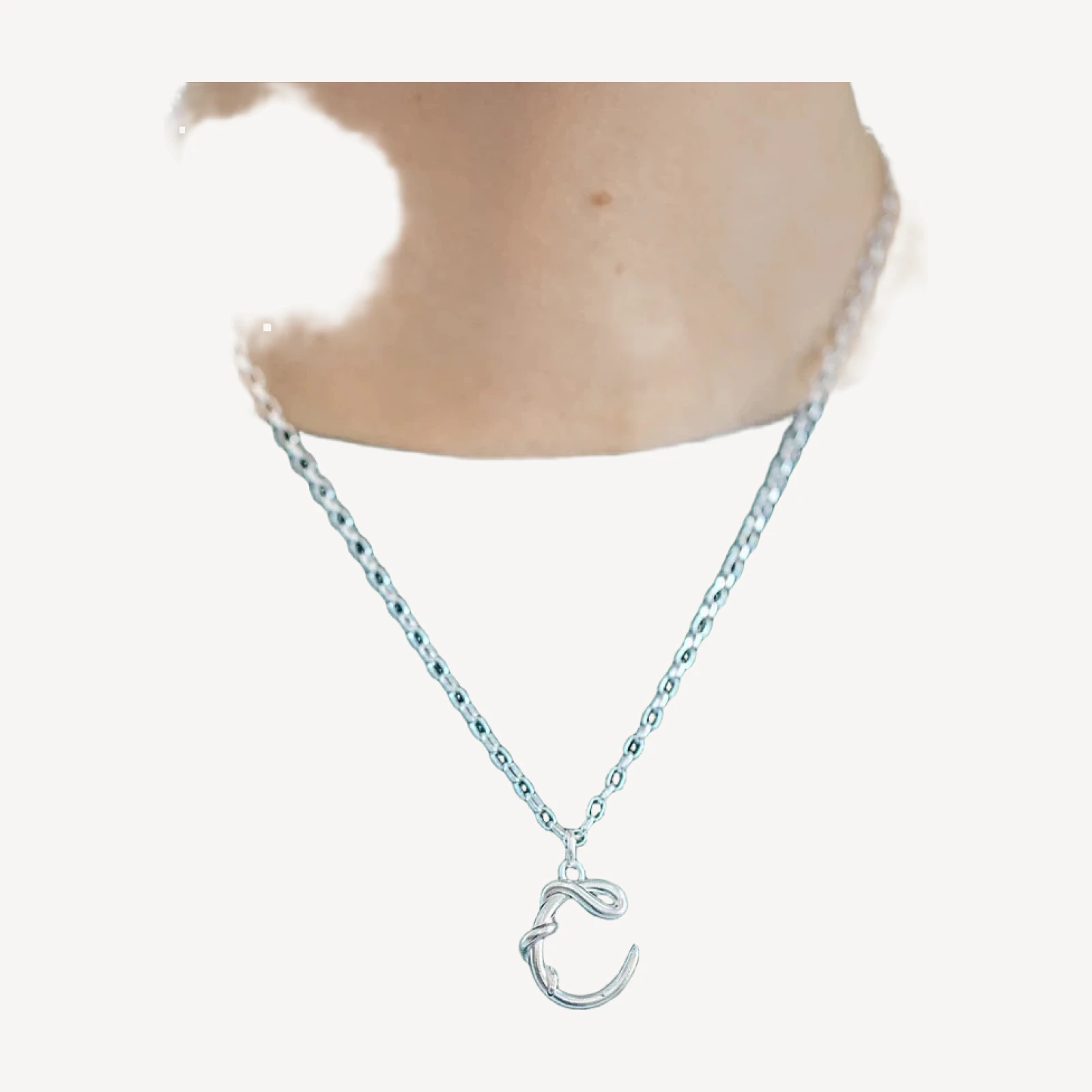 Sterling Silver Short Loop Chain Necklace - 2.5mm