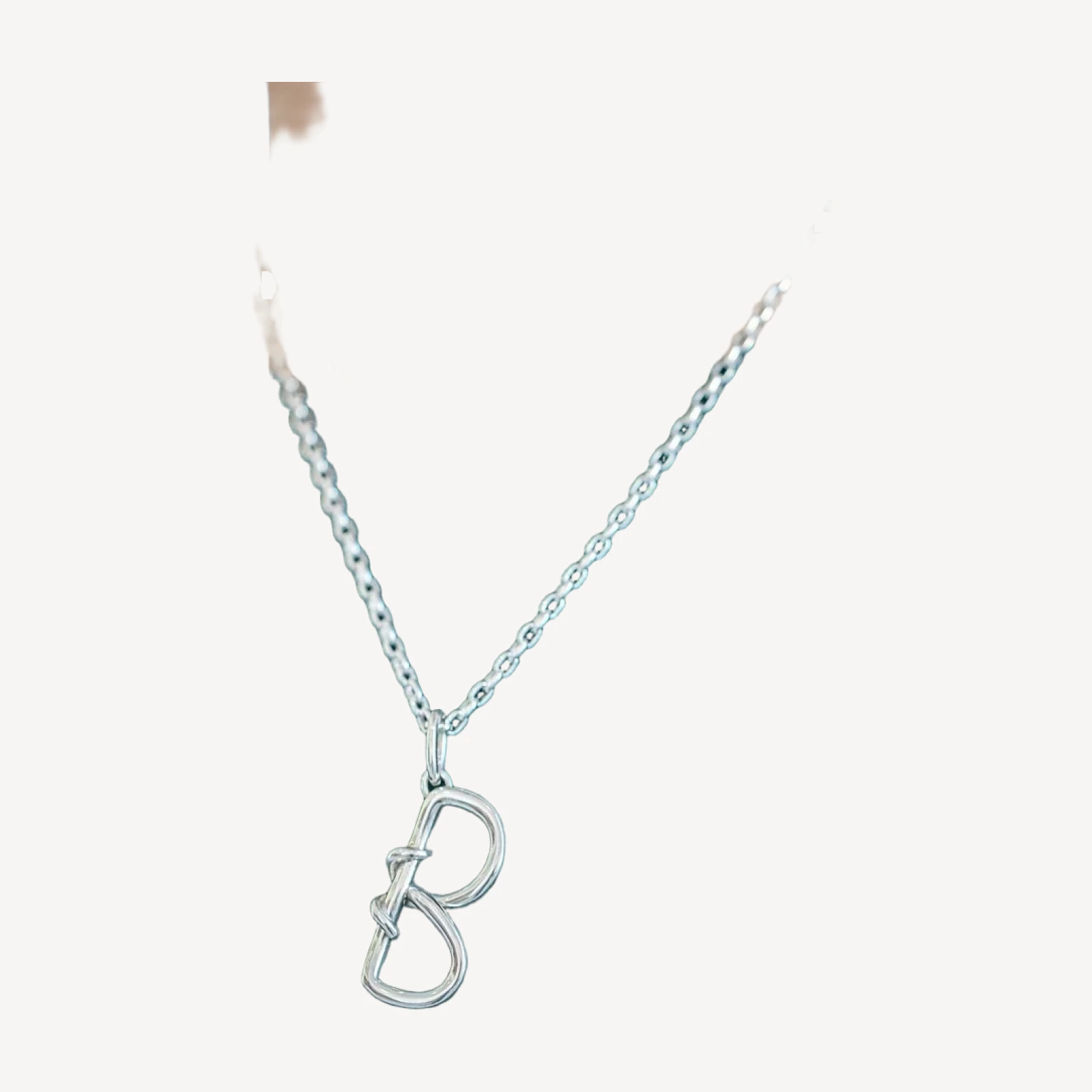 Sterling Silver Short Loop Chain Necklace - 3.2mm