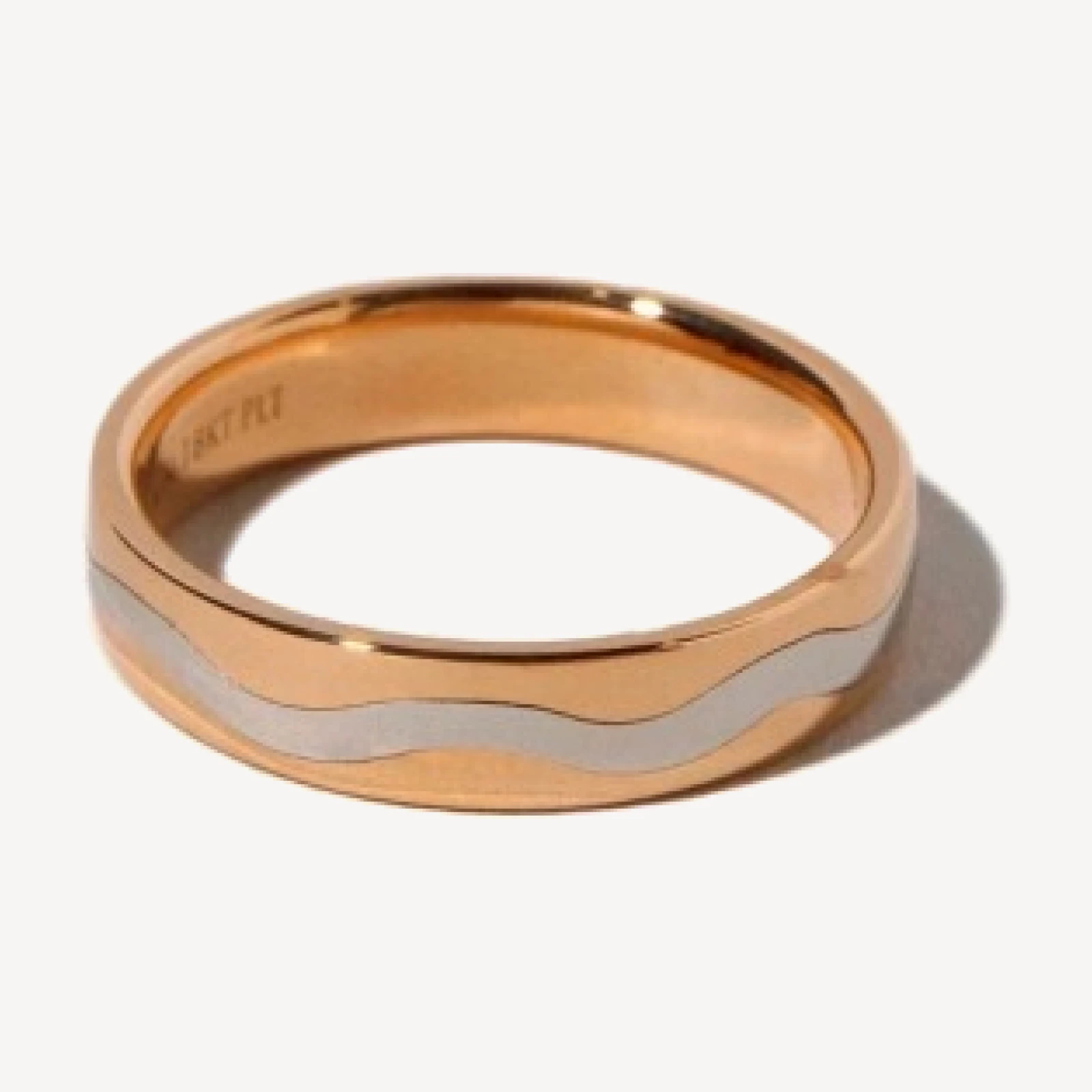 Swimming Pool Band - 18K Outside, Platinum Inside