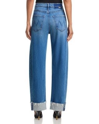 Mother The Half Pipe Flood Cuff Fray Jeans in Get Two Birds Stoned