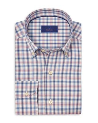 David Donahue Twill Check Shirt