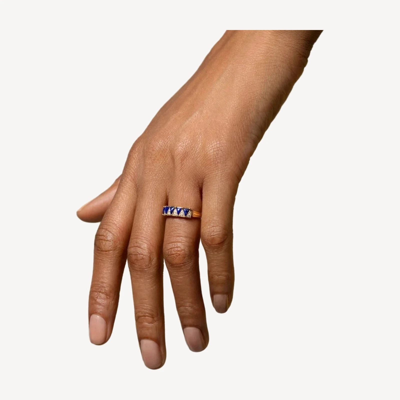 Five Triangle Ring - Lapis