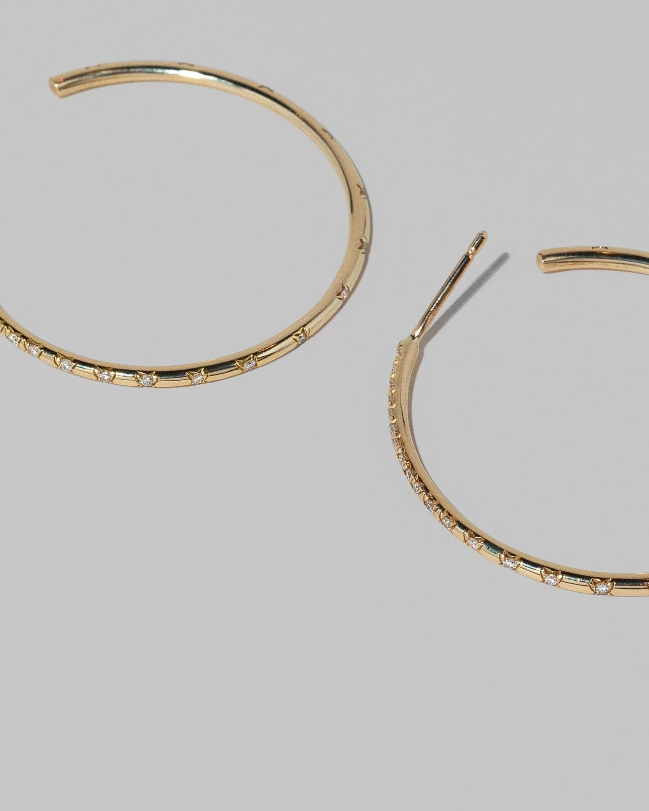 Pave Diamond Hoop Earrings