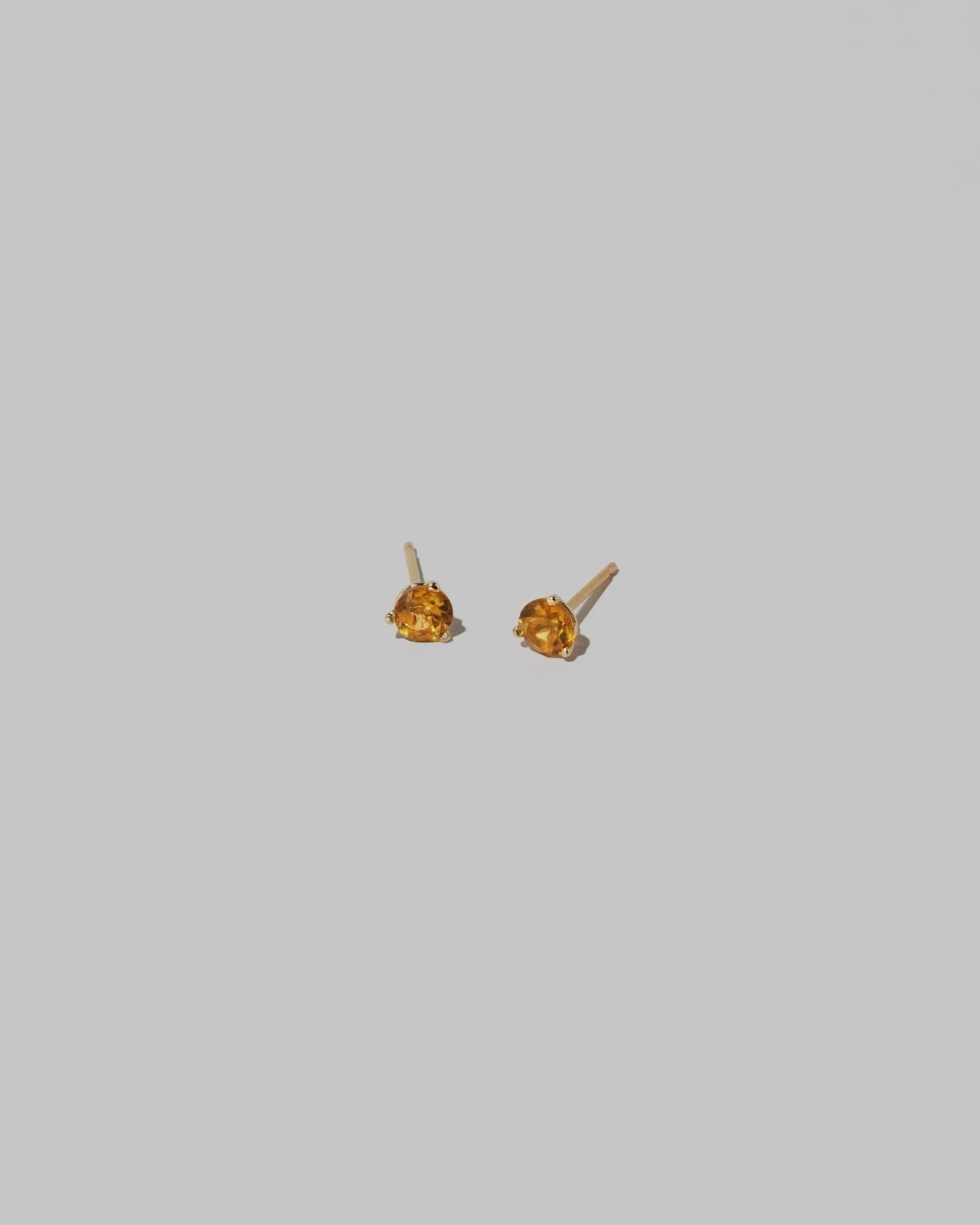 Martini Stud Earrings - Citrine