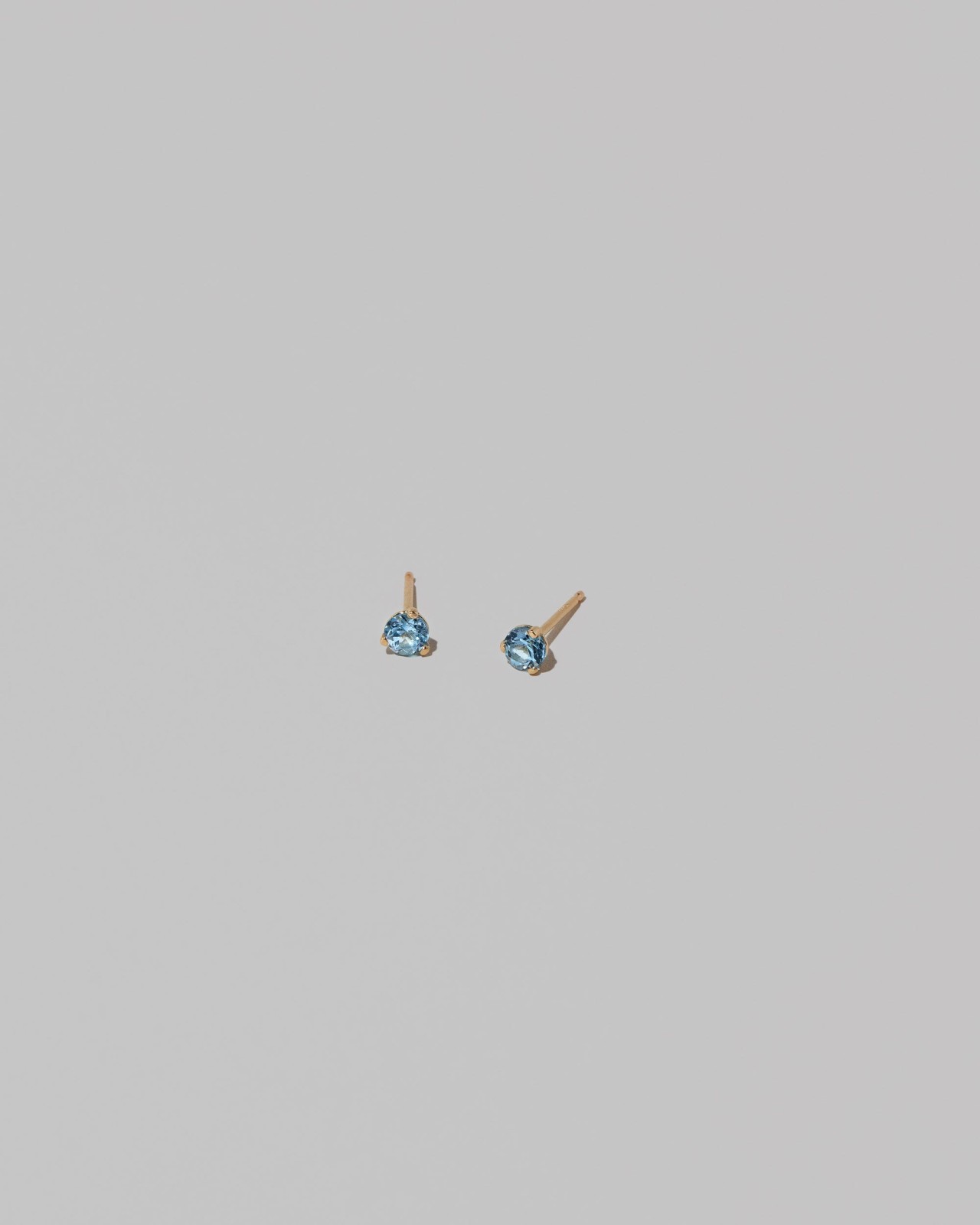 Martini Stud Earrings - Petite Blue Topaz
