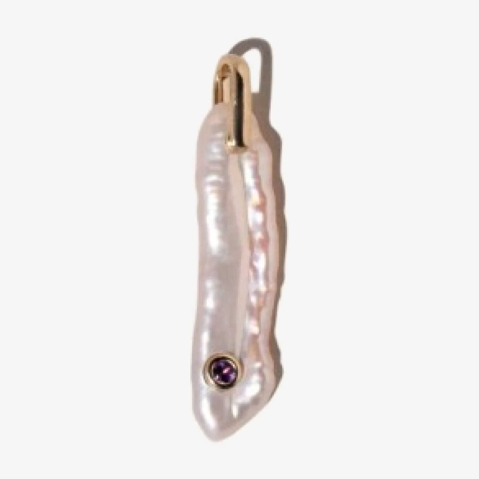 February Birthstone Pearl Pendant With Amethyst