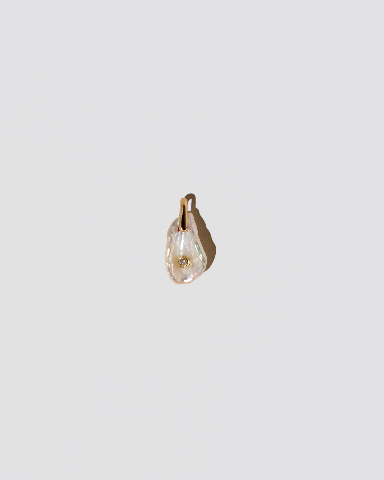 April Birthstone Pearl Pendant With Diamond