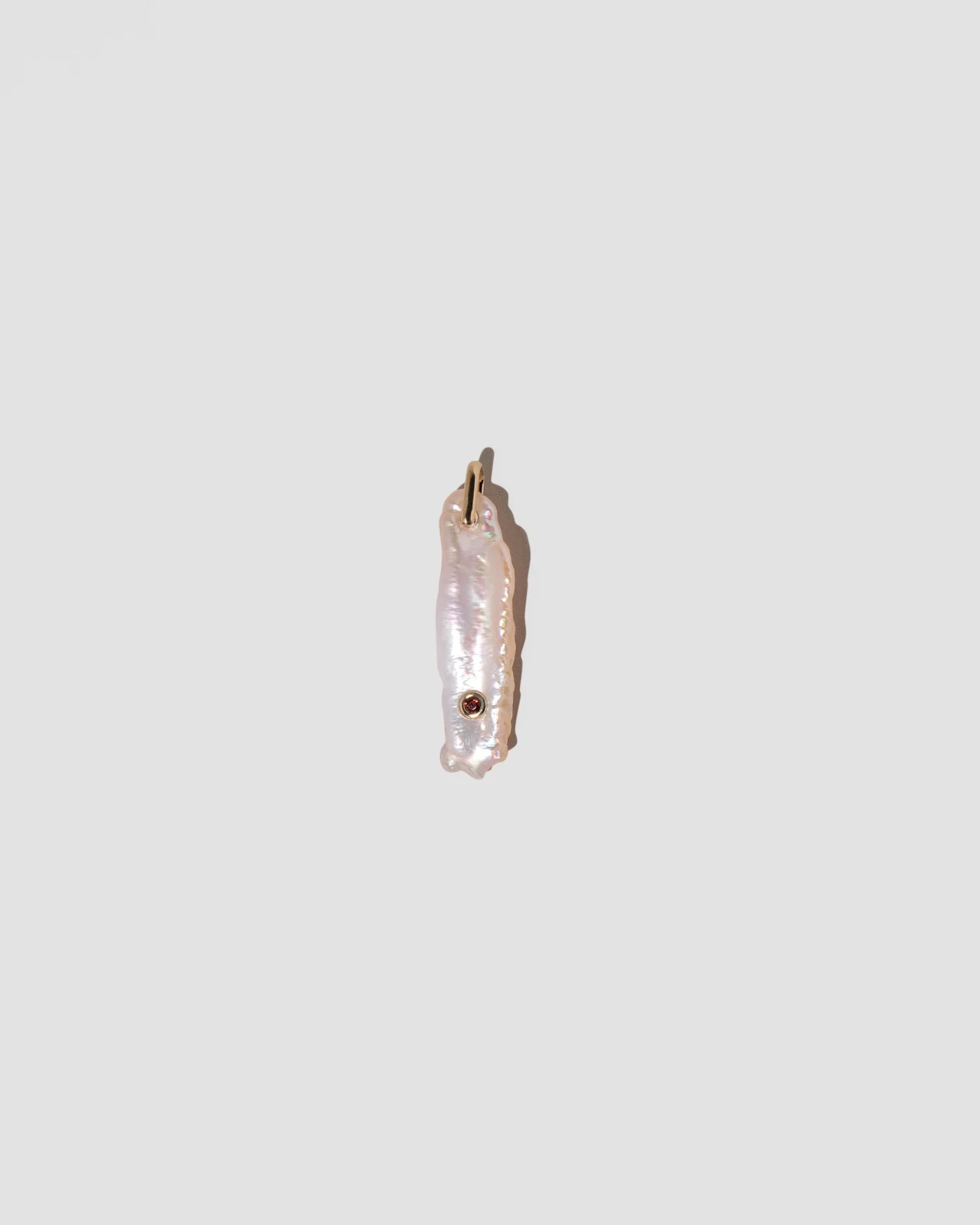 July Birthstone Pearl Pendant With Ruby