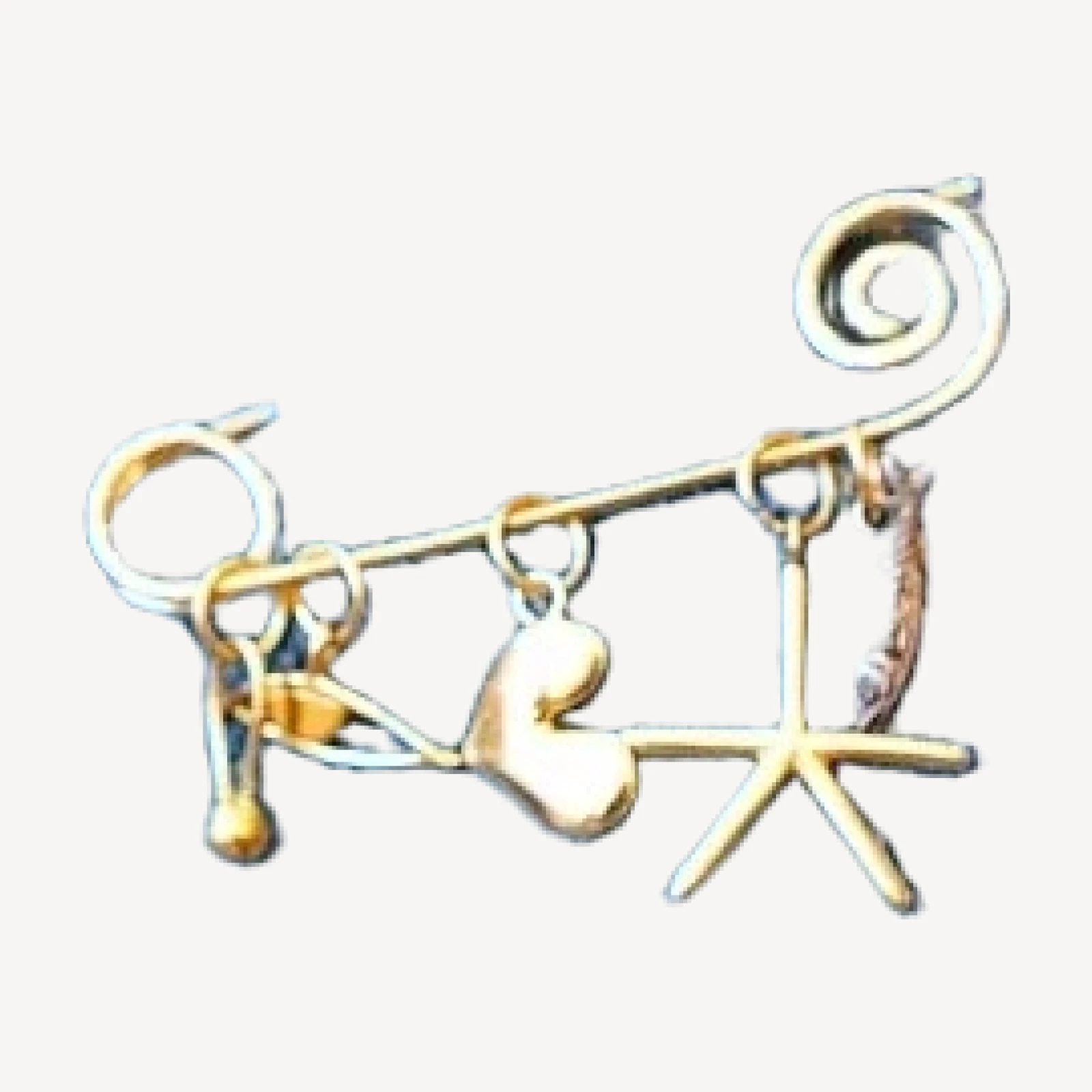 Spiral Charm Holder Brooch