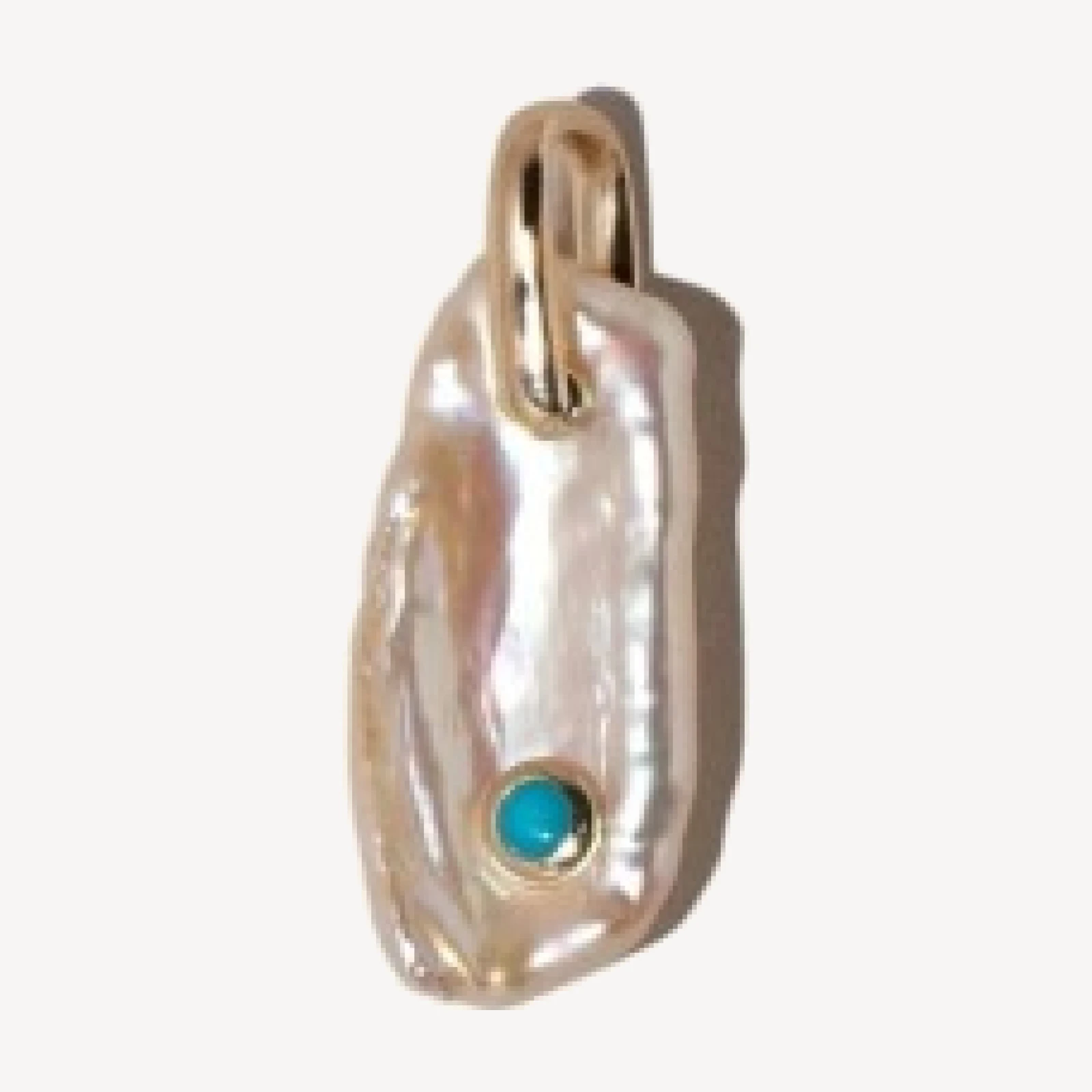 December Birthstone Pearl Pendant With Turquoise