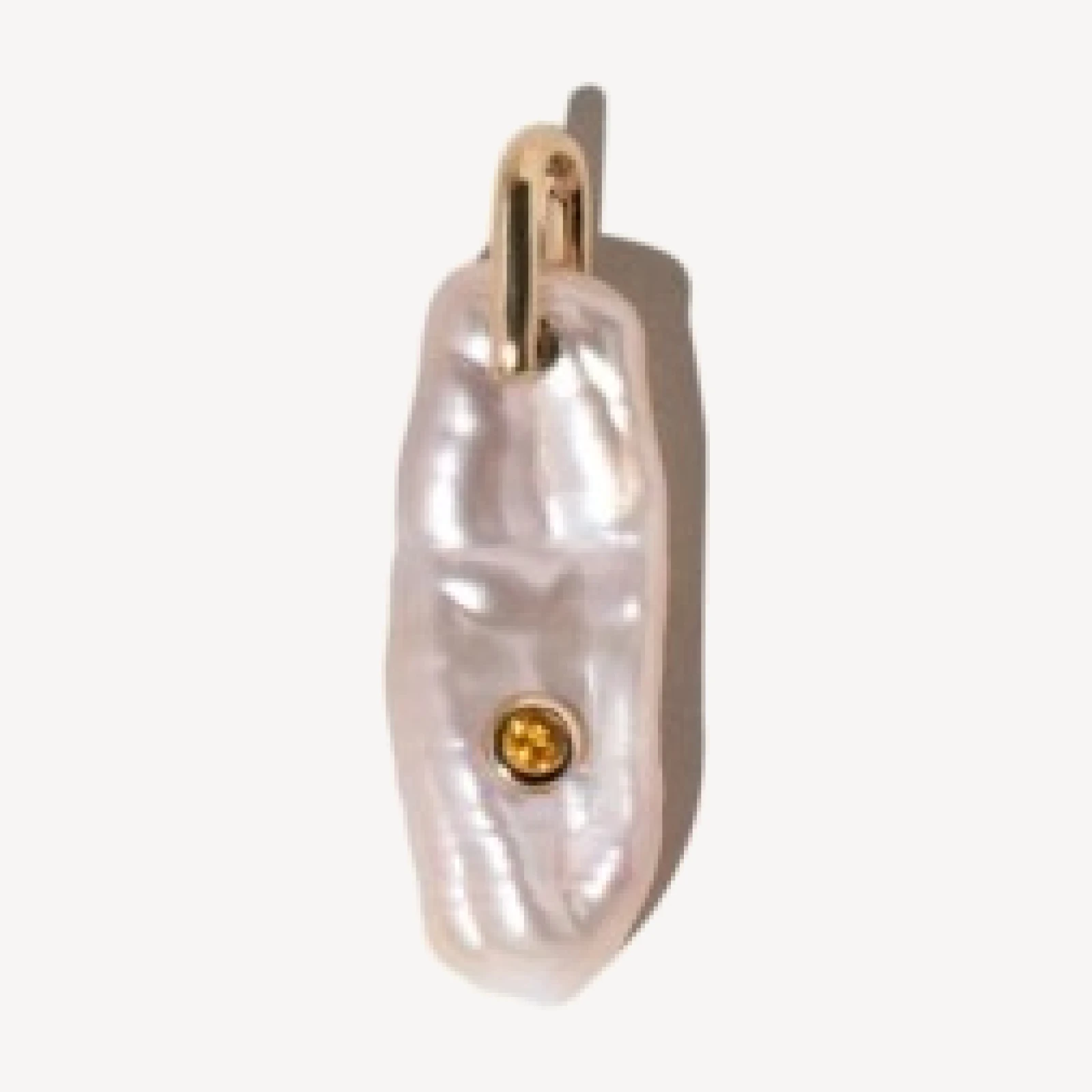 November Birthstone Pearl Pendant With Citrine