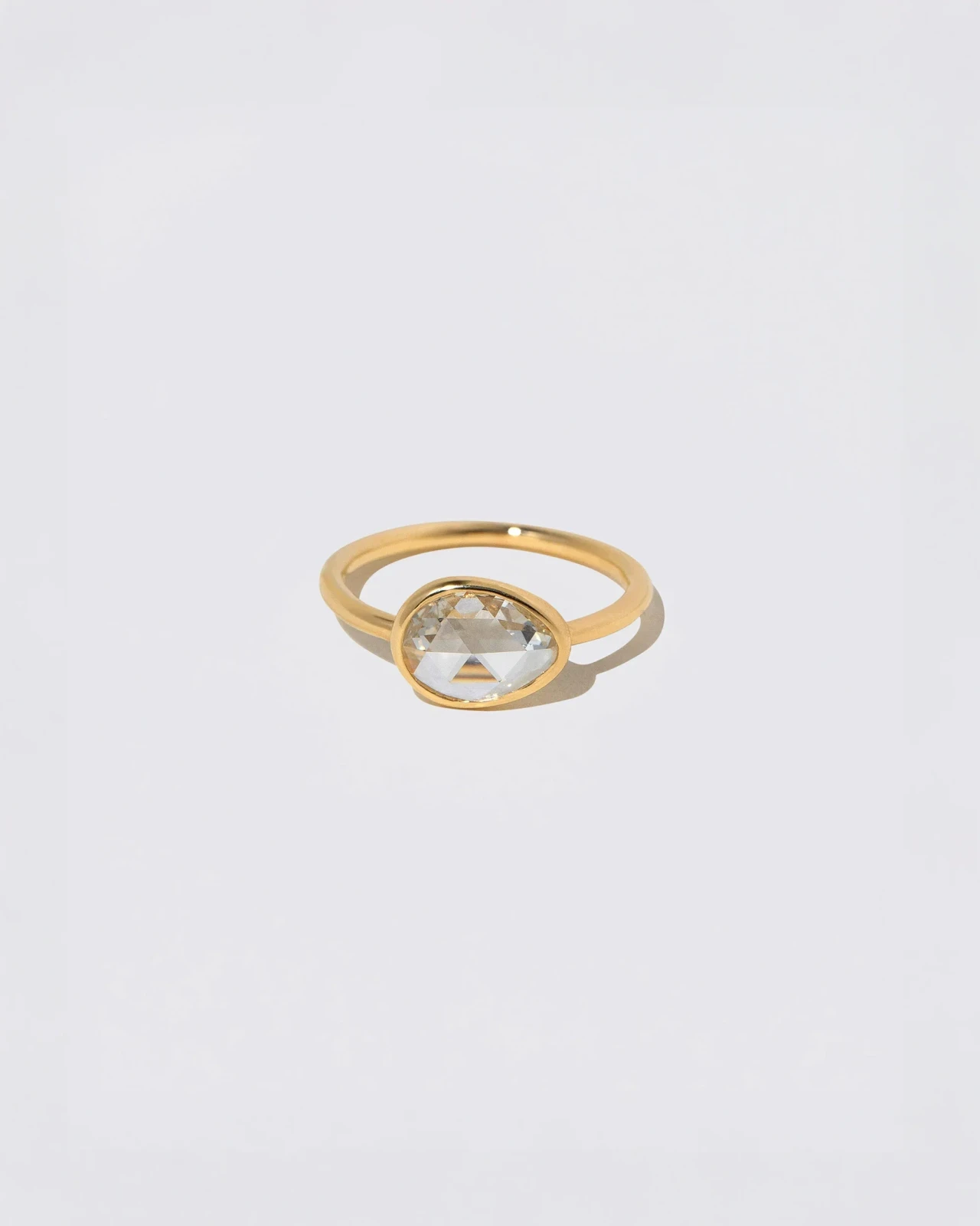 Gusher Ring - Petite Pear Rose Cut Diamond