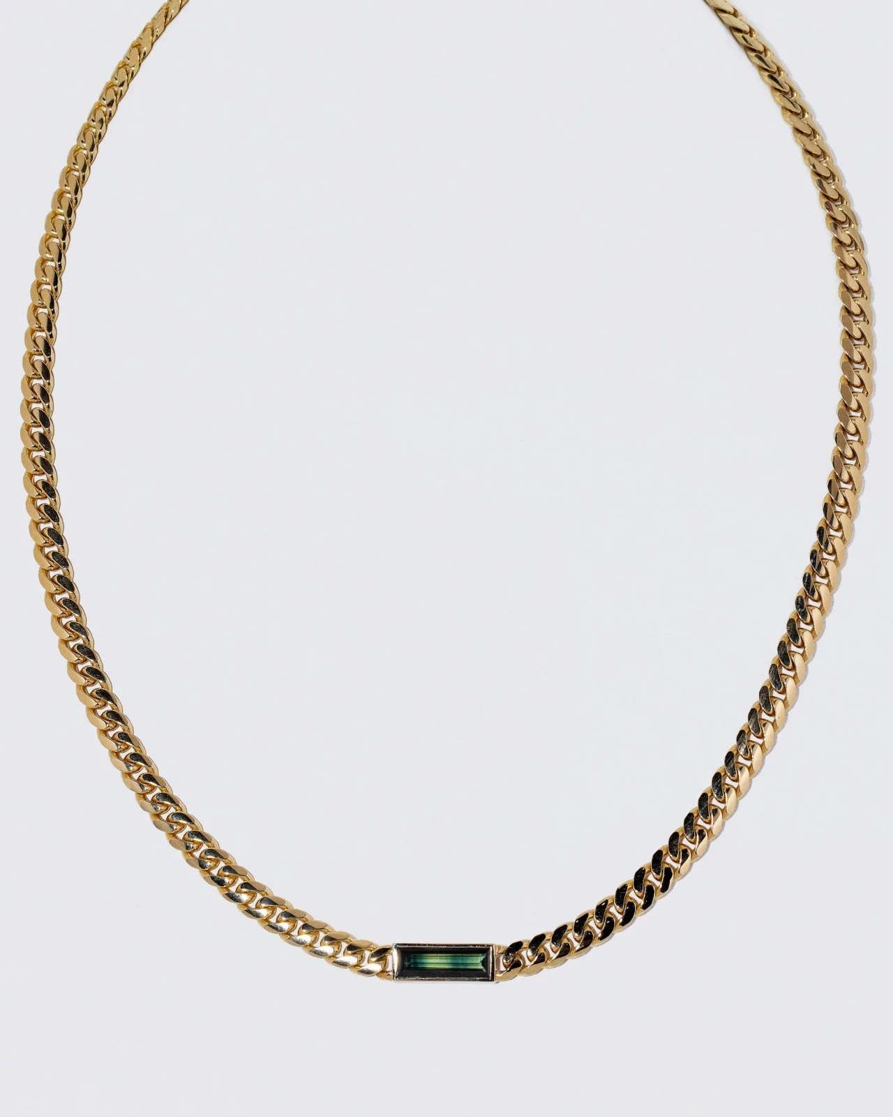 Identity Chain Bicolor Sapphire Necklace 001