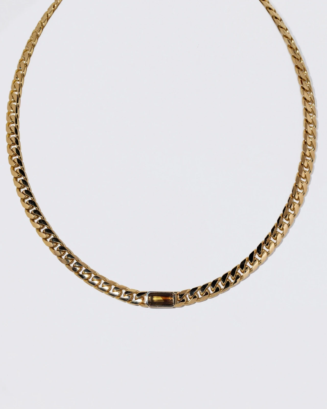 Identity Chain Chrysoberyl Necklace 001