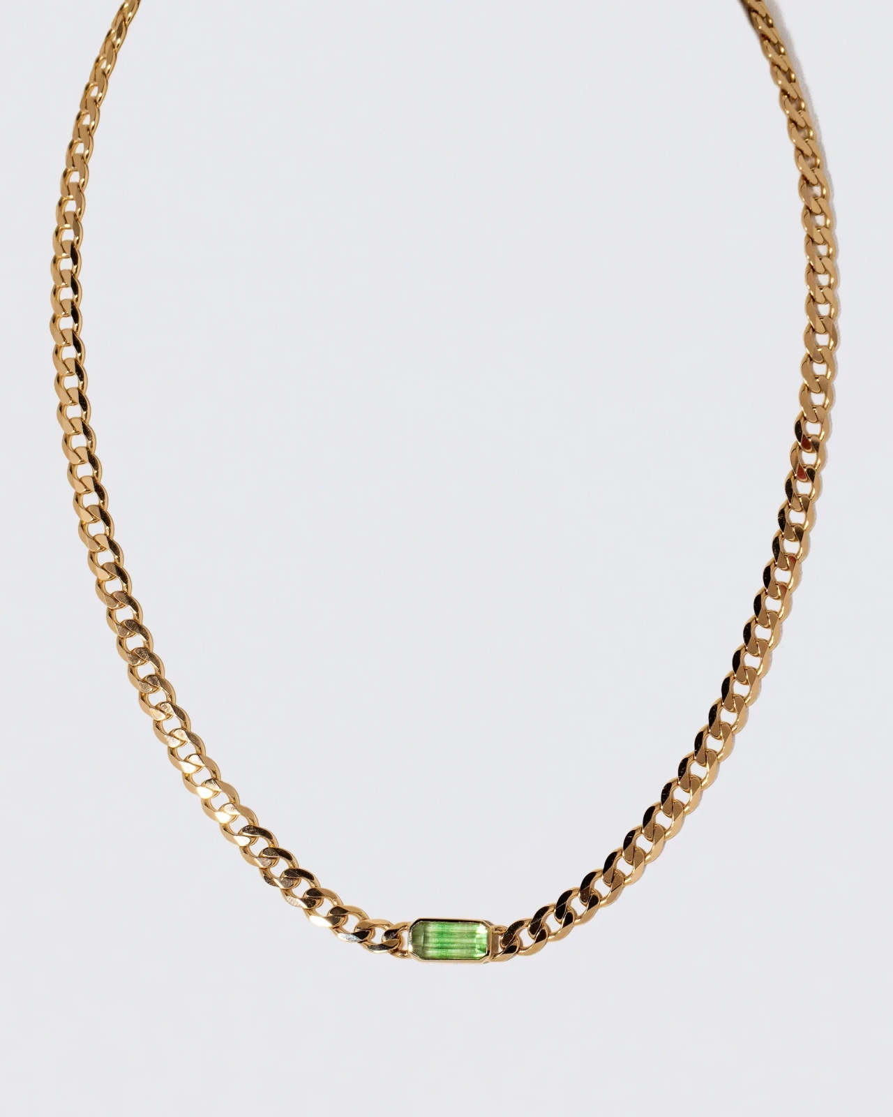 Identity Chain Bicolor Garnet Necklace 001