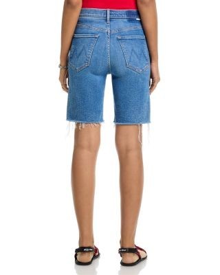 Mother The High Waisted Rider Bermuda Shorts in Float My Boat