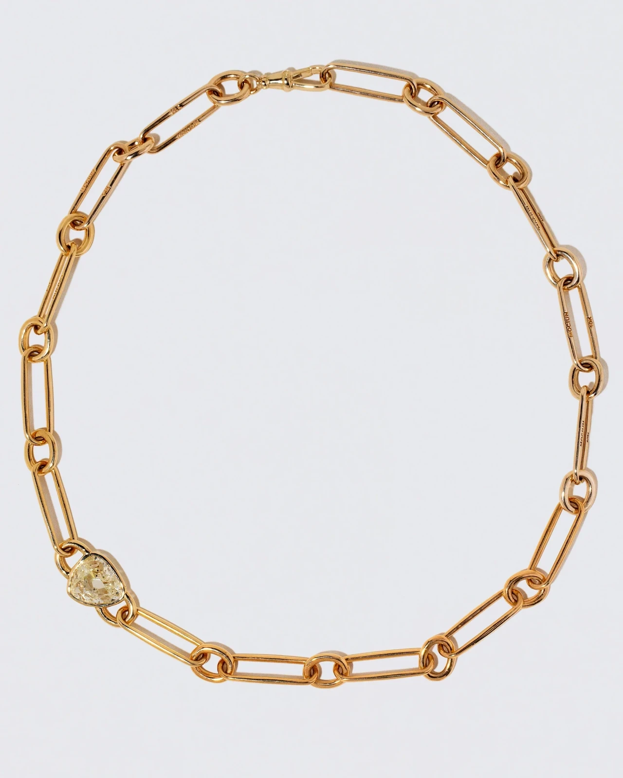 Gusher Diamond Link Necklace 001