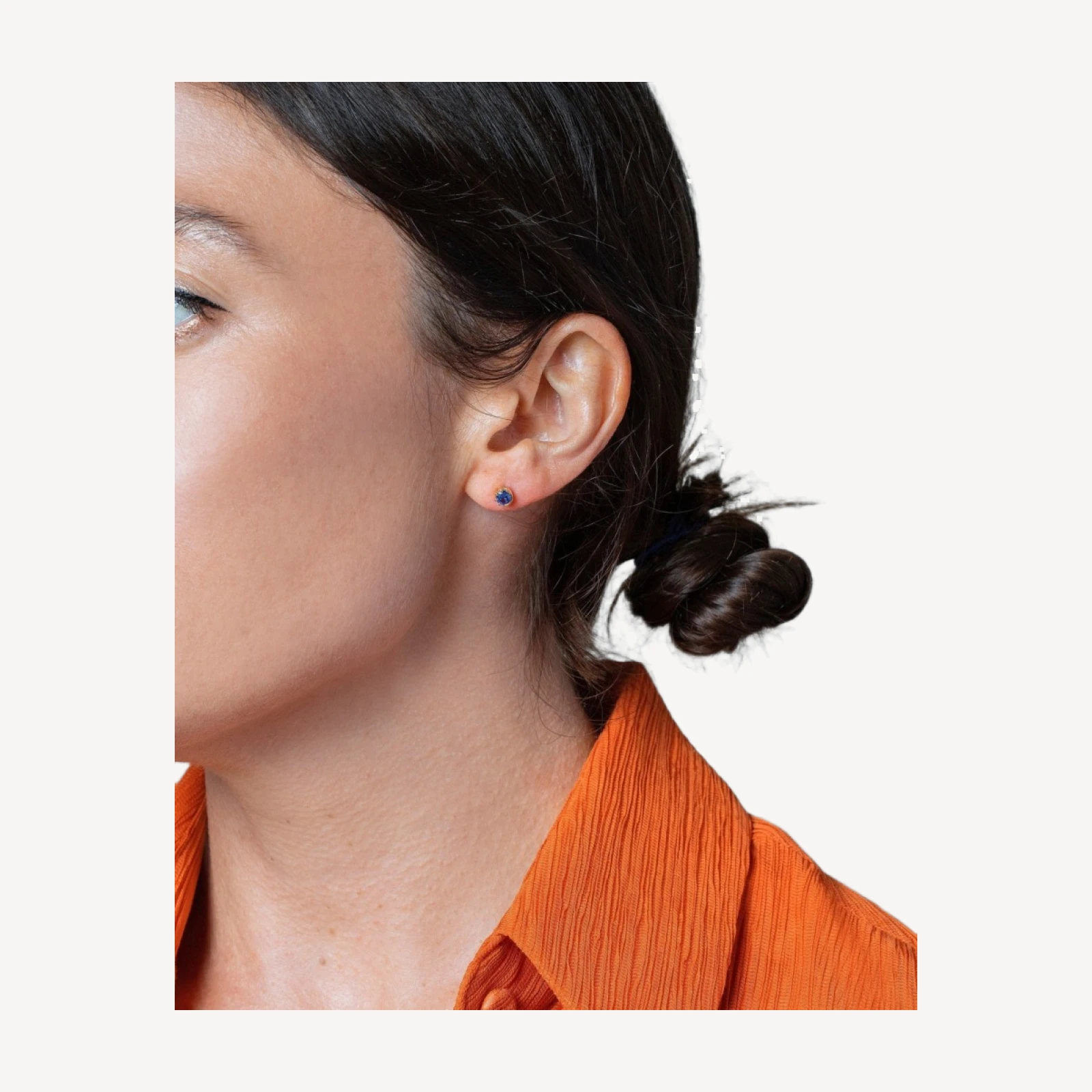 Sapphire Sun & Moon Stud Earrings