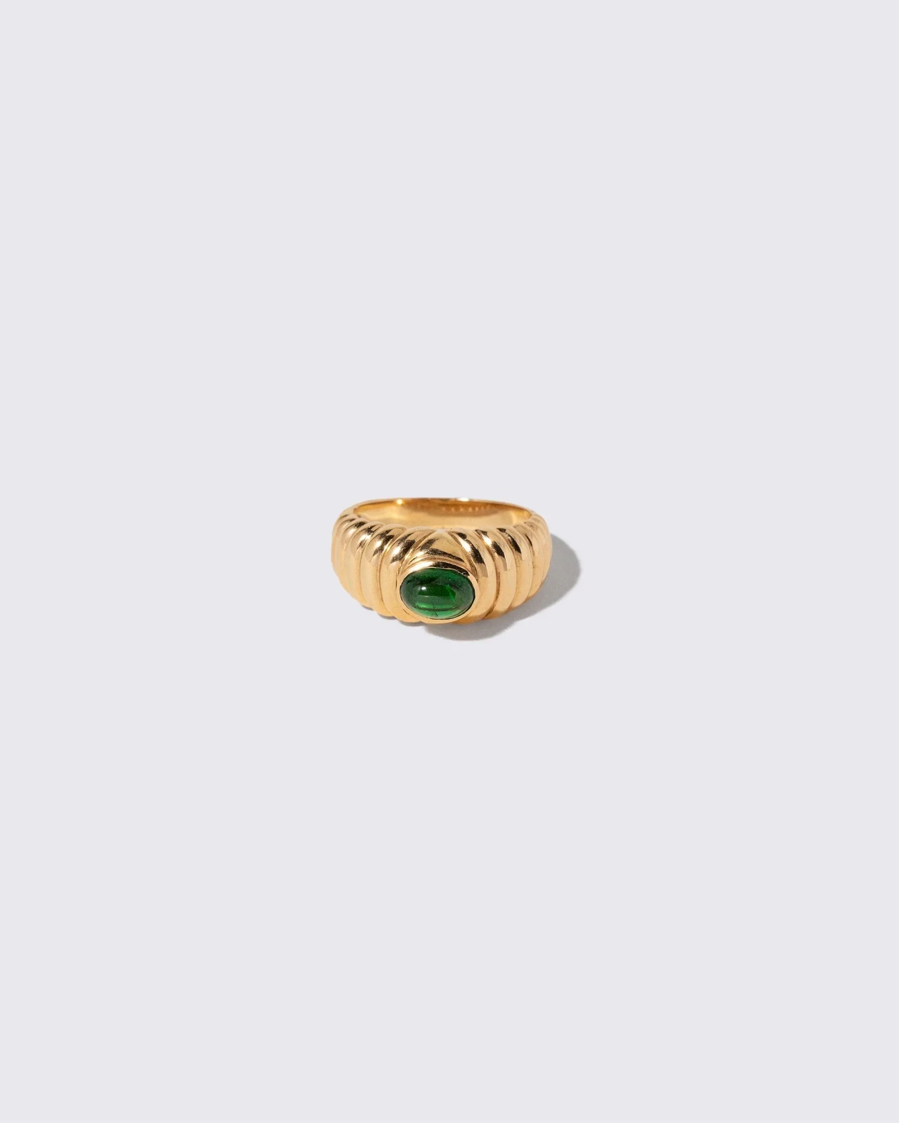 Vintage Ribbed Peridot Ring