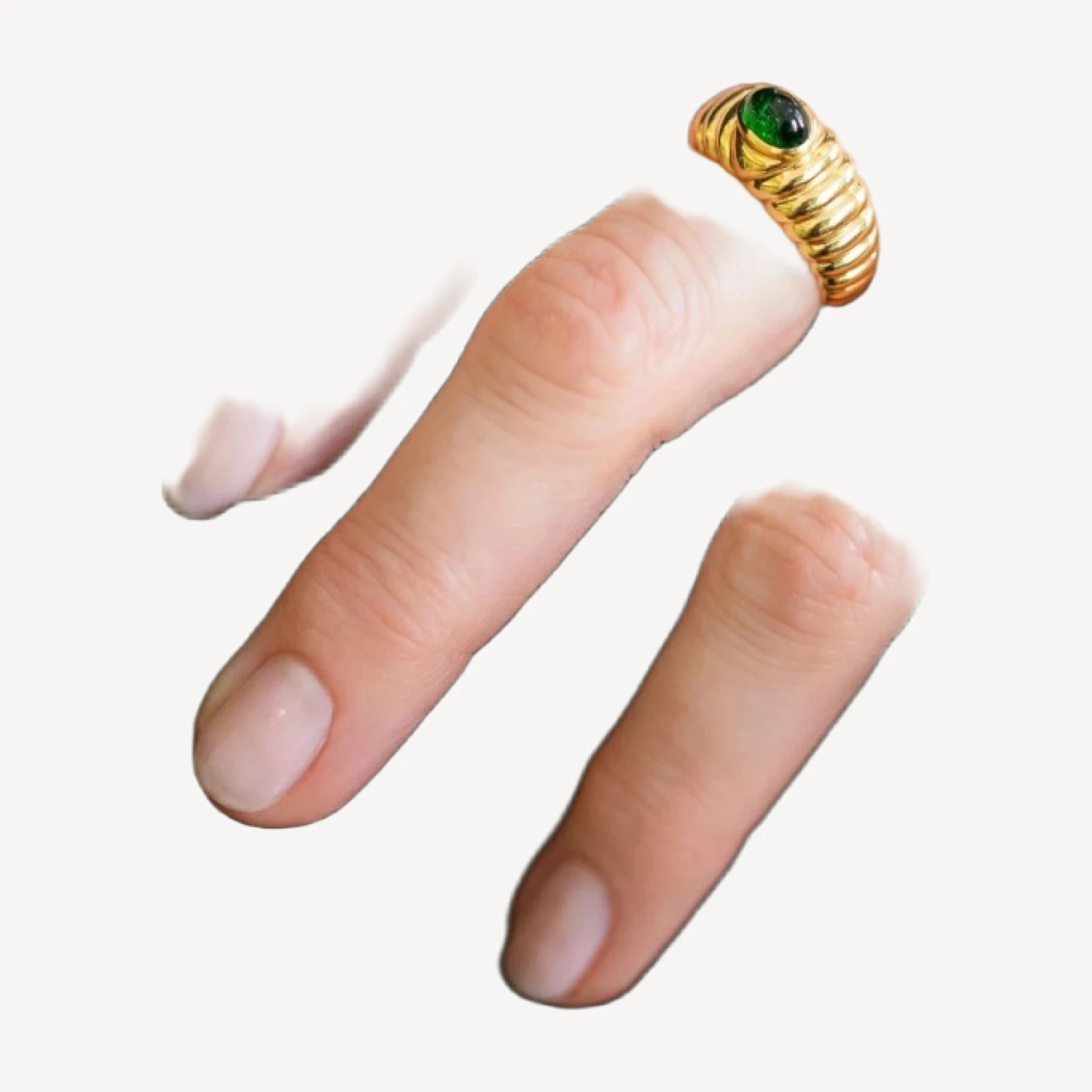 Vintage Ribbed Peridot Ring