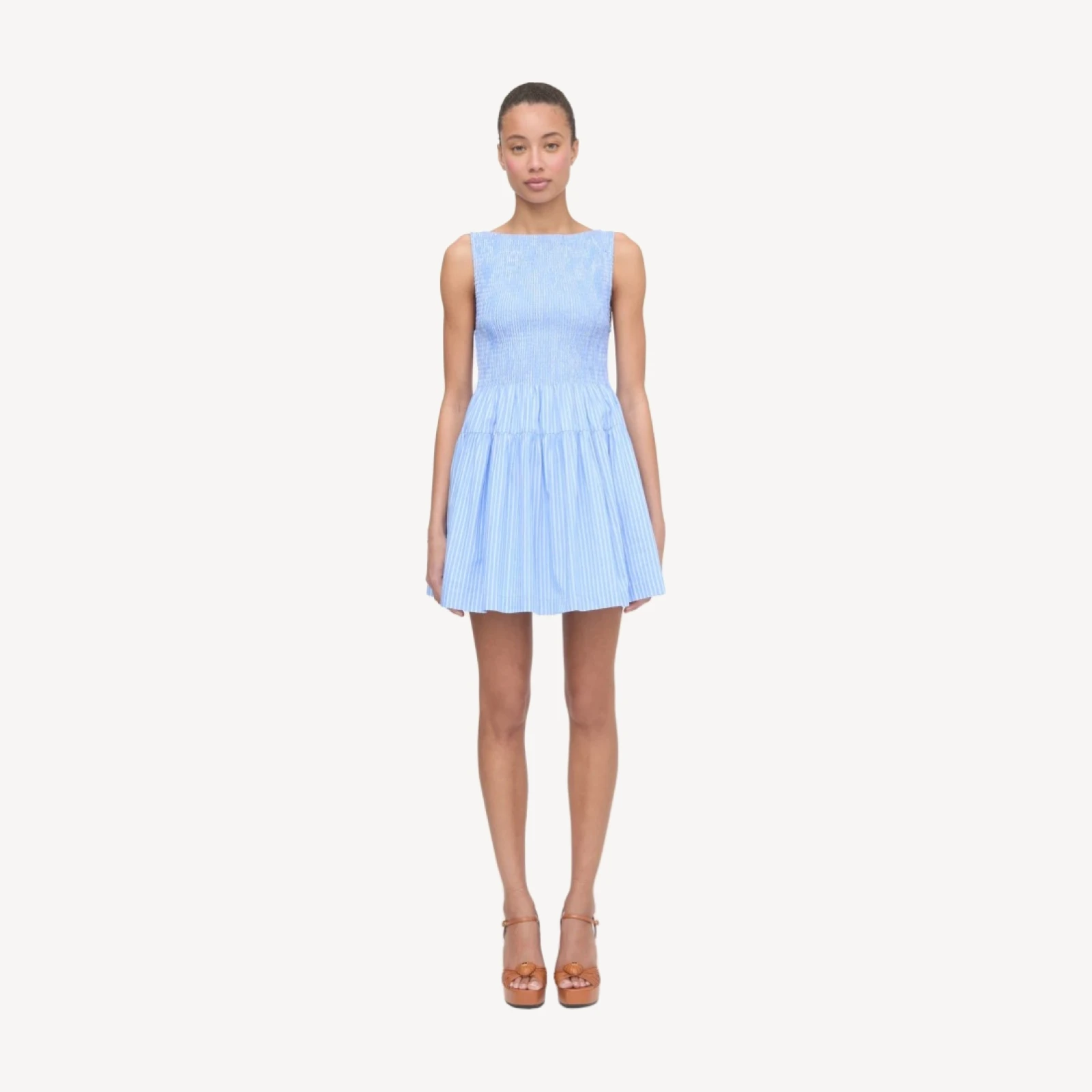 The Cosima Mini Nap Dress - Blue Stripe