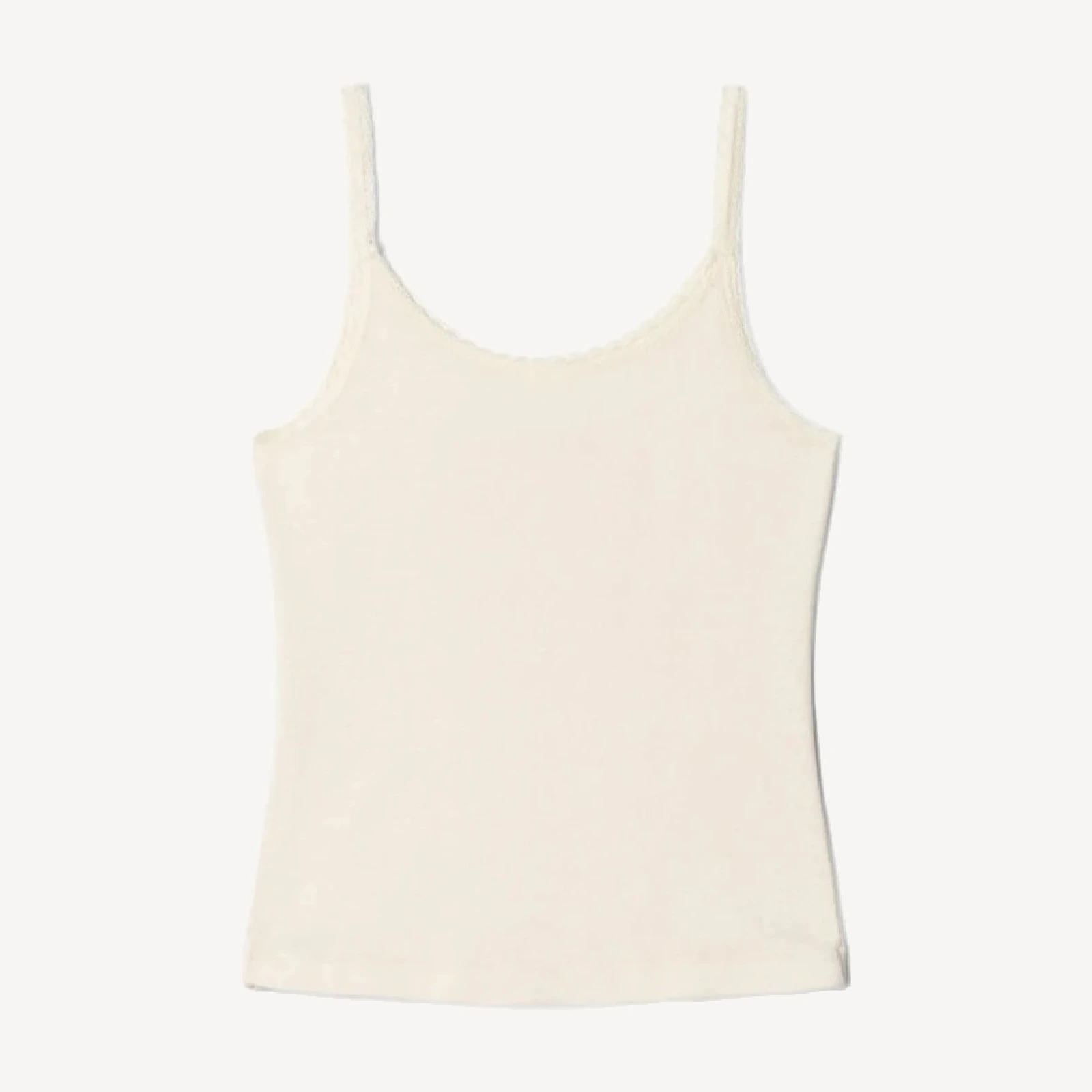 Lace Strap Tank Mouskateers - Vintage White
