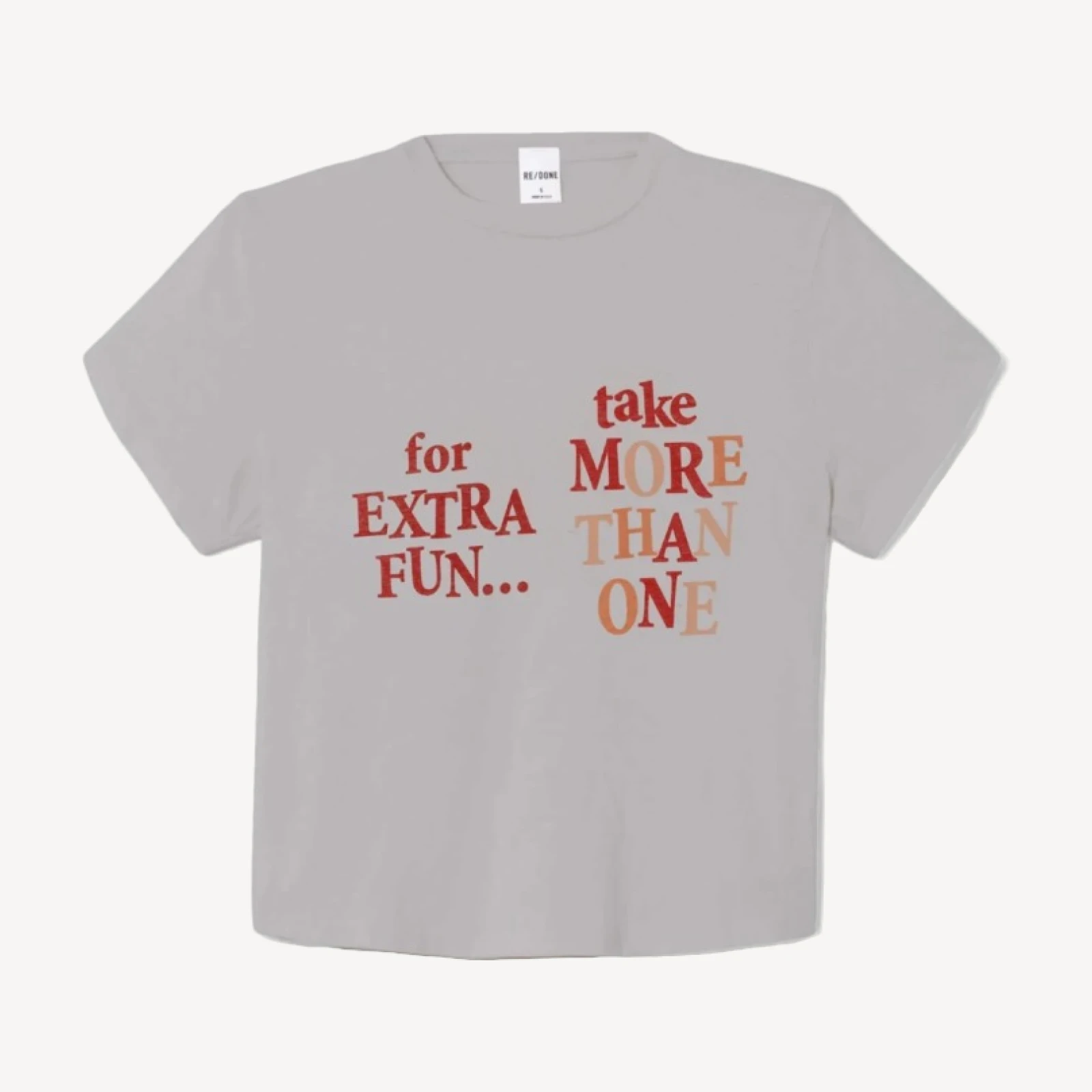 1950s Boxy Tee Coke For Fun - Heather Grey