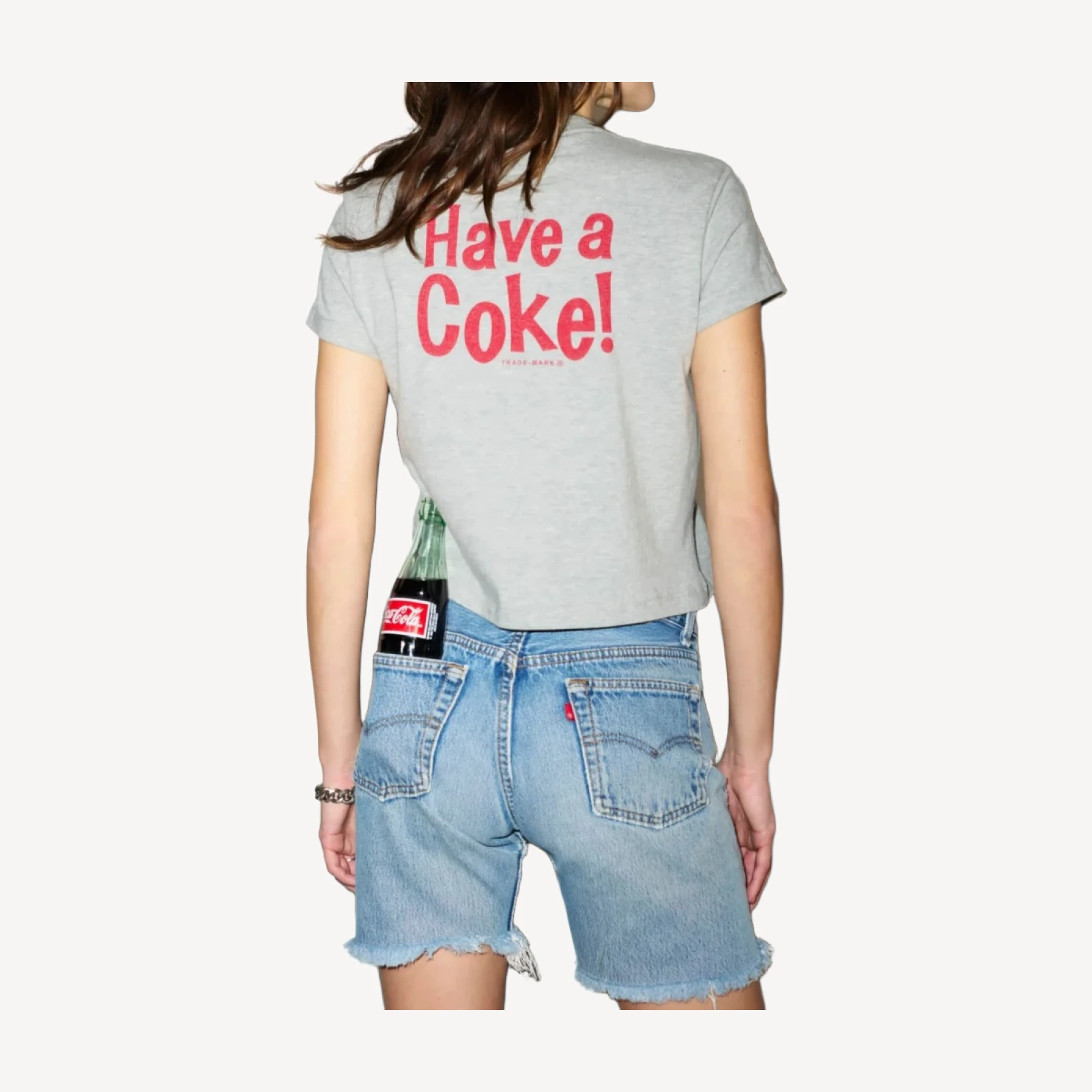 1950s Boxy Tee Coke For Fun - Heather Grey
