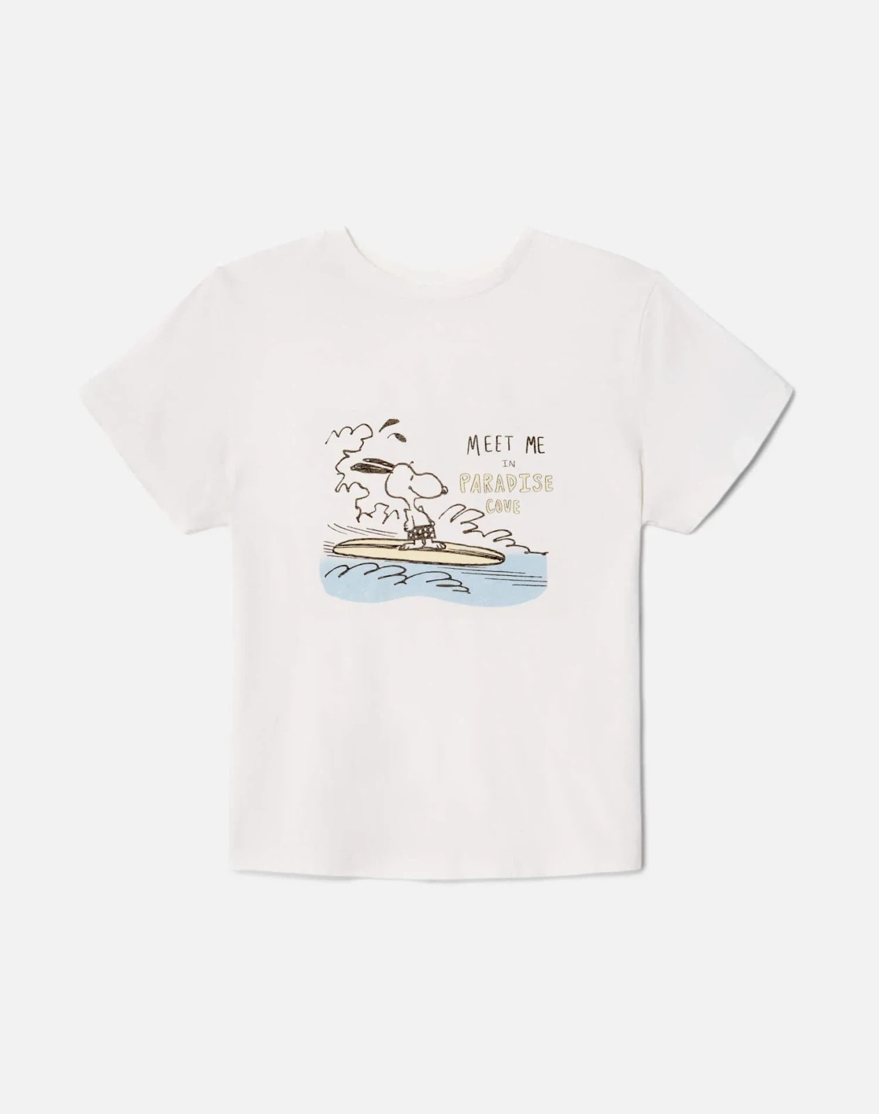Classic Tee Snoopy Hang Ten - Vintage White