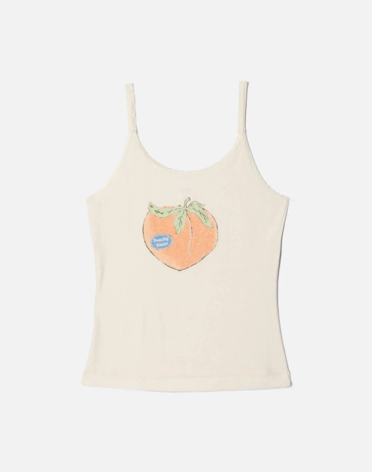 Lace Strap Tank Peachy Keen - Vintage White
