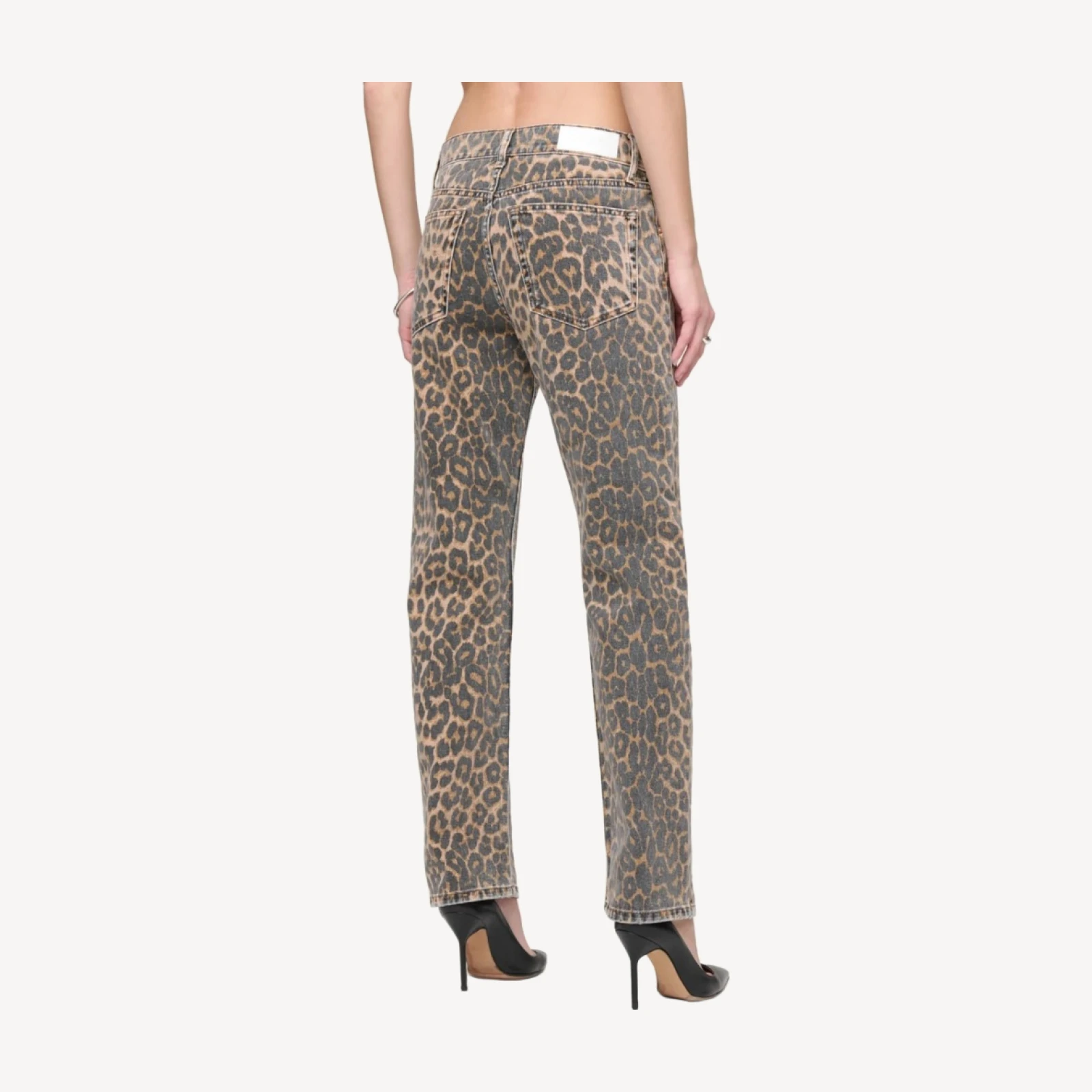 Mid Rise Blondie Crop - Leopardo