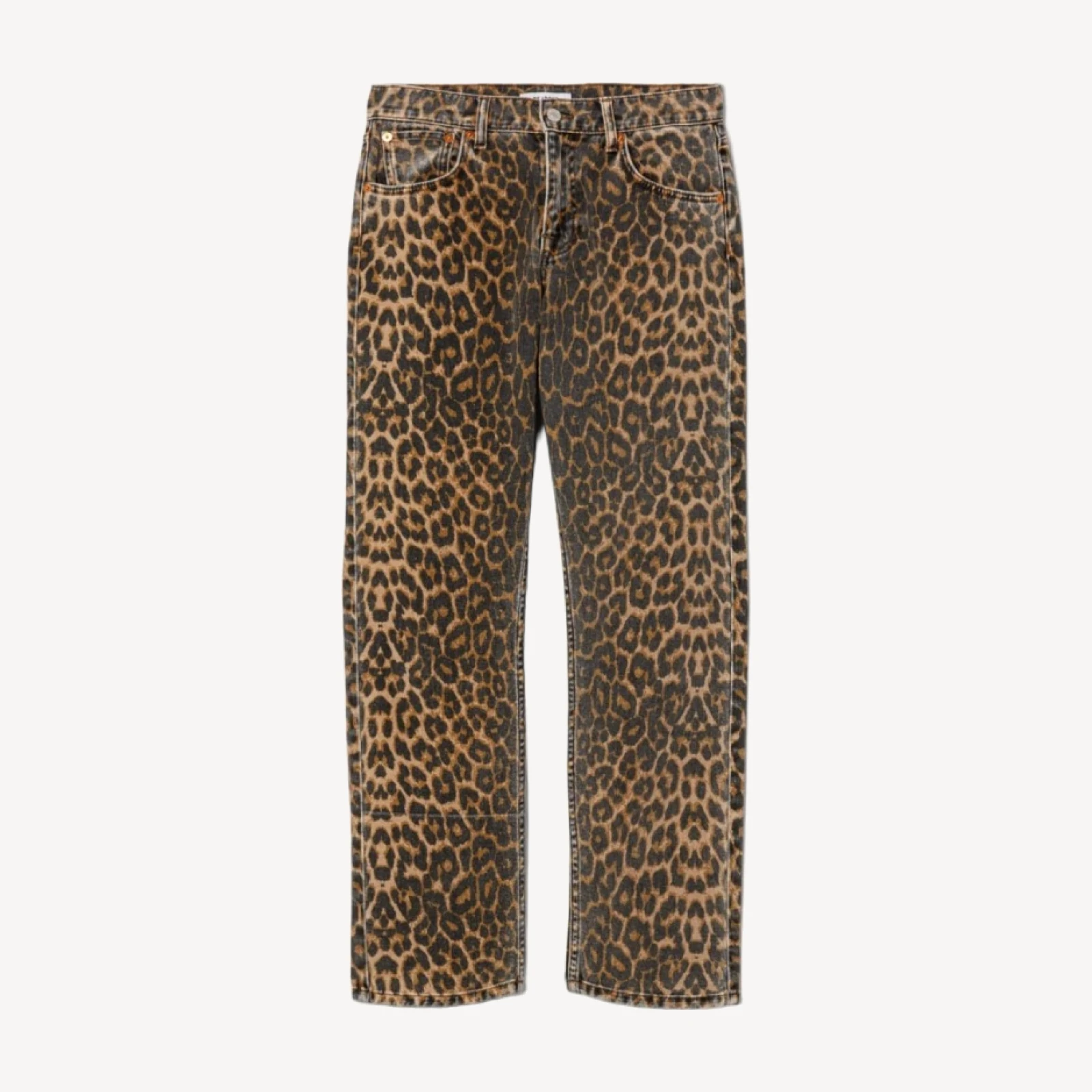 Mid Rise Blondie Crop - Leopardo