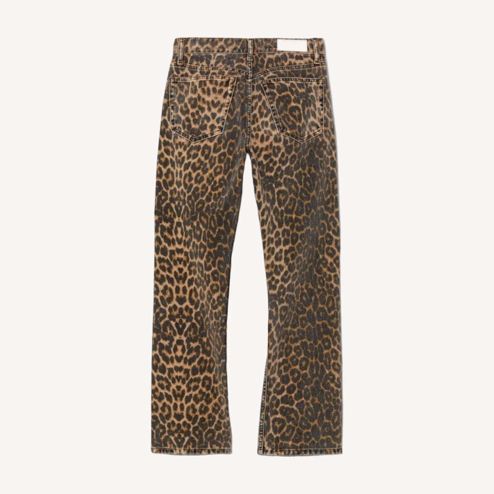 Mid Rise Blondie Crop - Leopardo