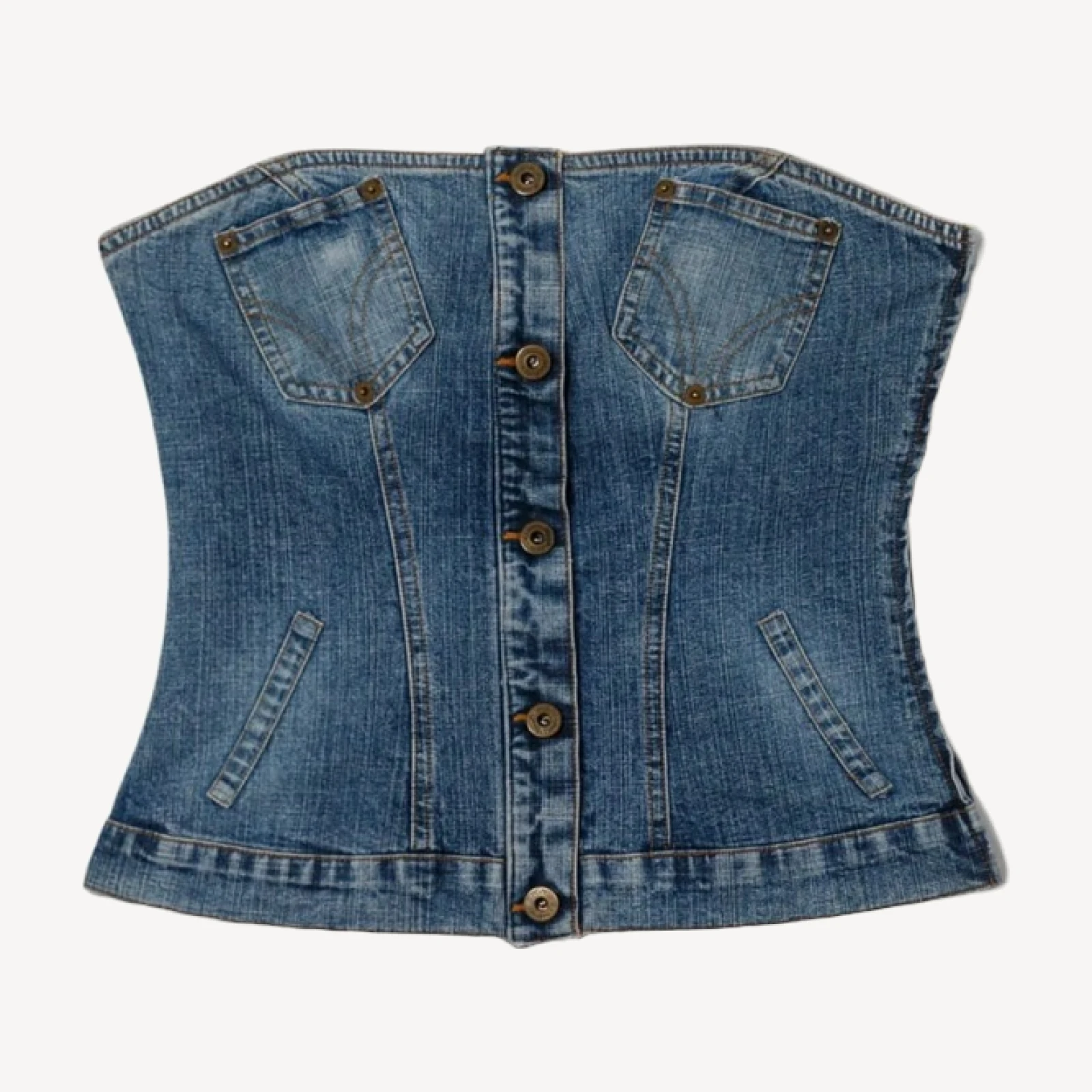 RE/DONE Vintage | Y2K D&G Denim Top